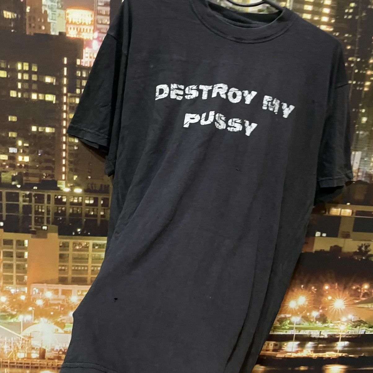 Vintage Vintage 90s Graphic Tee Punk Streetwear Oversized Black XXL Size US XXL / EU 58 / 5 - 5 Thumbnail