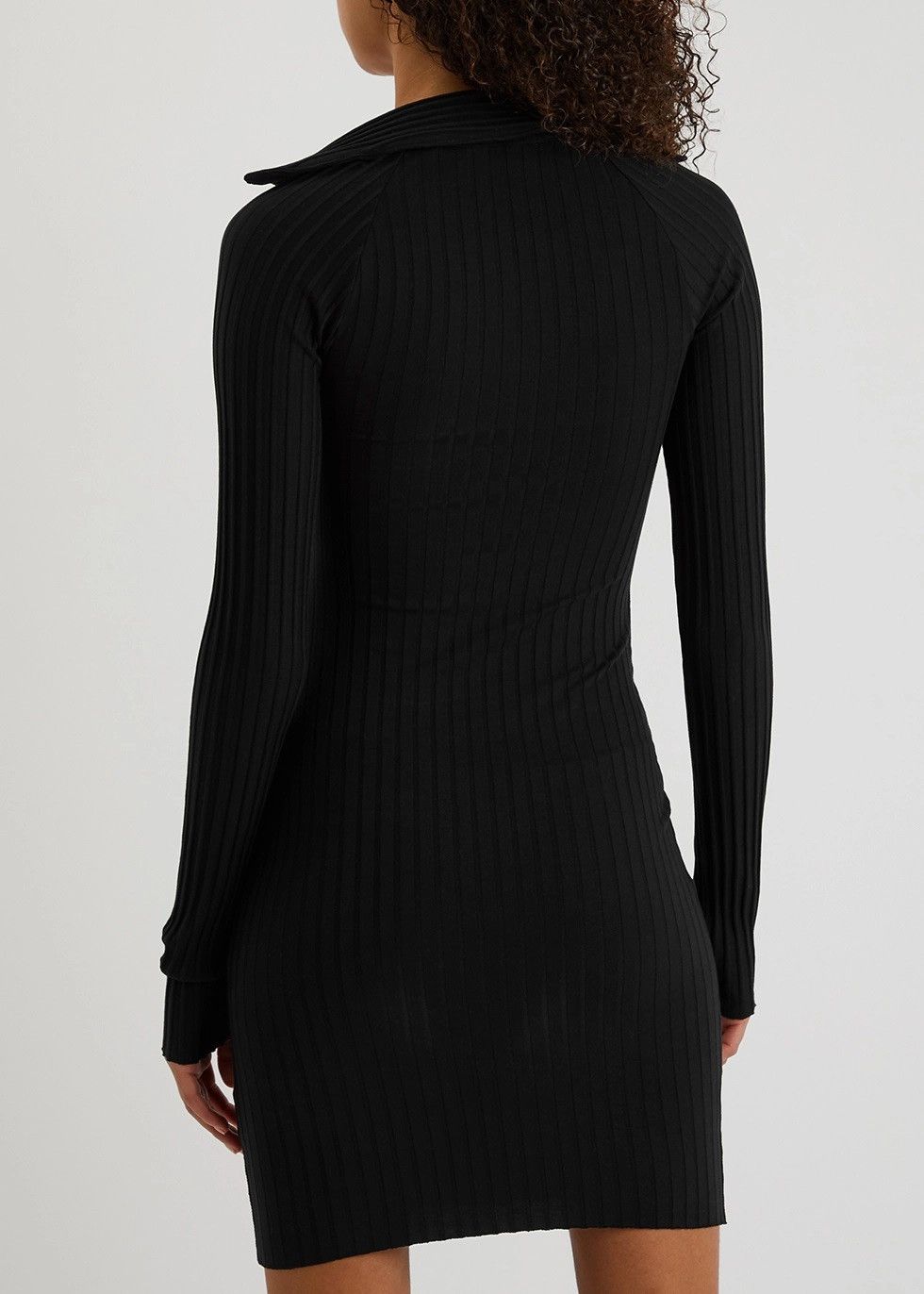 Helmut Lang Helmut Lang Mini Dress Pima Cotton Black Size XS / US 0-2 / IT 36-38 - 3 Thumbnail