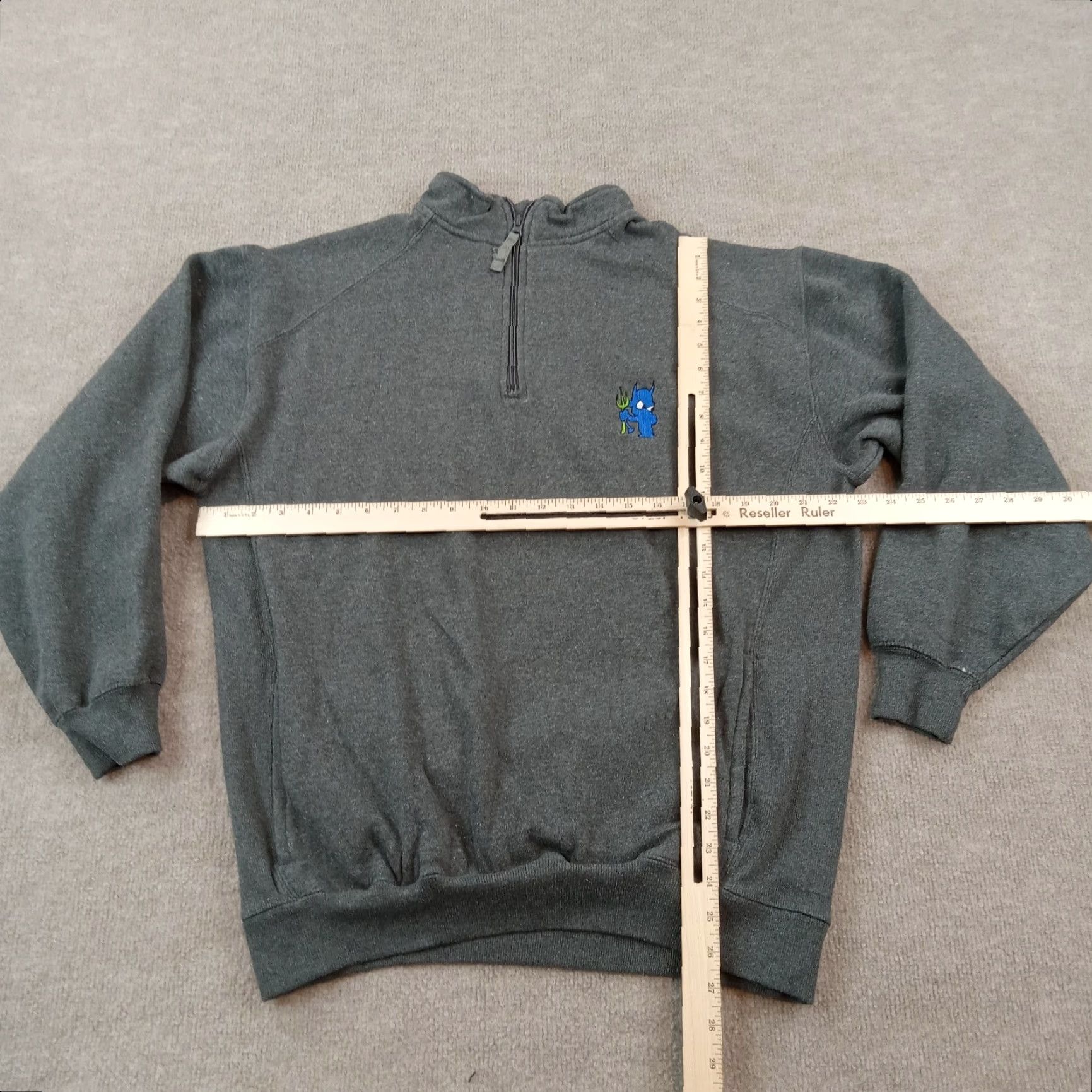 Vintage Badger South Carolina Diamond Devils Gray 1/4 Zip Pullover Sweatshirt Mens Large Size US L / EU 52-54 / 3 - 2 Thumbnail