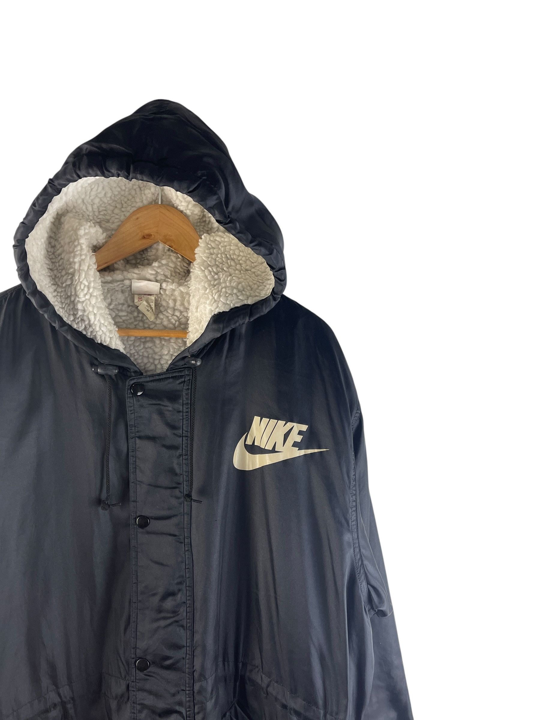 Nike Nike Sherpa Lined Bench Coat Swoosh Back Hoodie Jacket Size US M / EU 48-50 / 2 - 10 Thumbnail