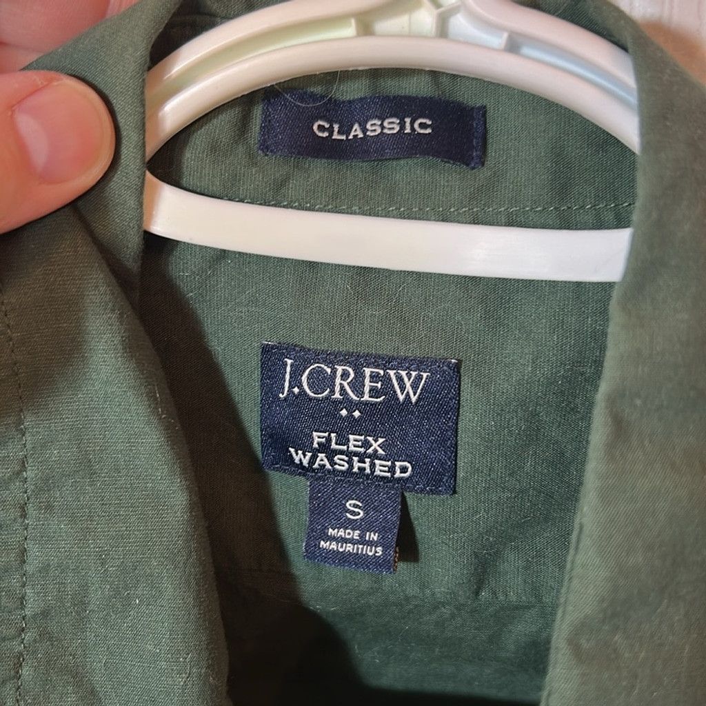 J.Crew J. Crew factory, Men's Green Shirt small classic flex washed Size US S / EU 44-46 / 1 - 3 Thumbnail