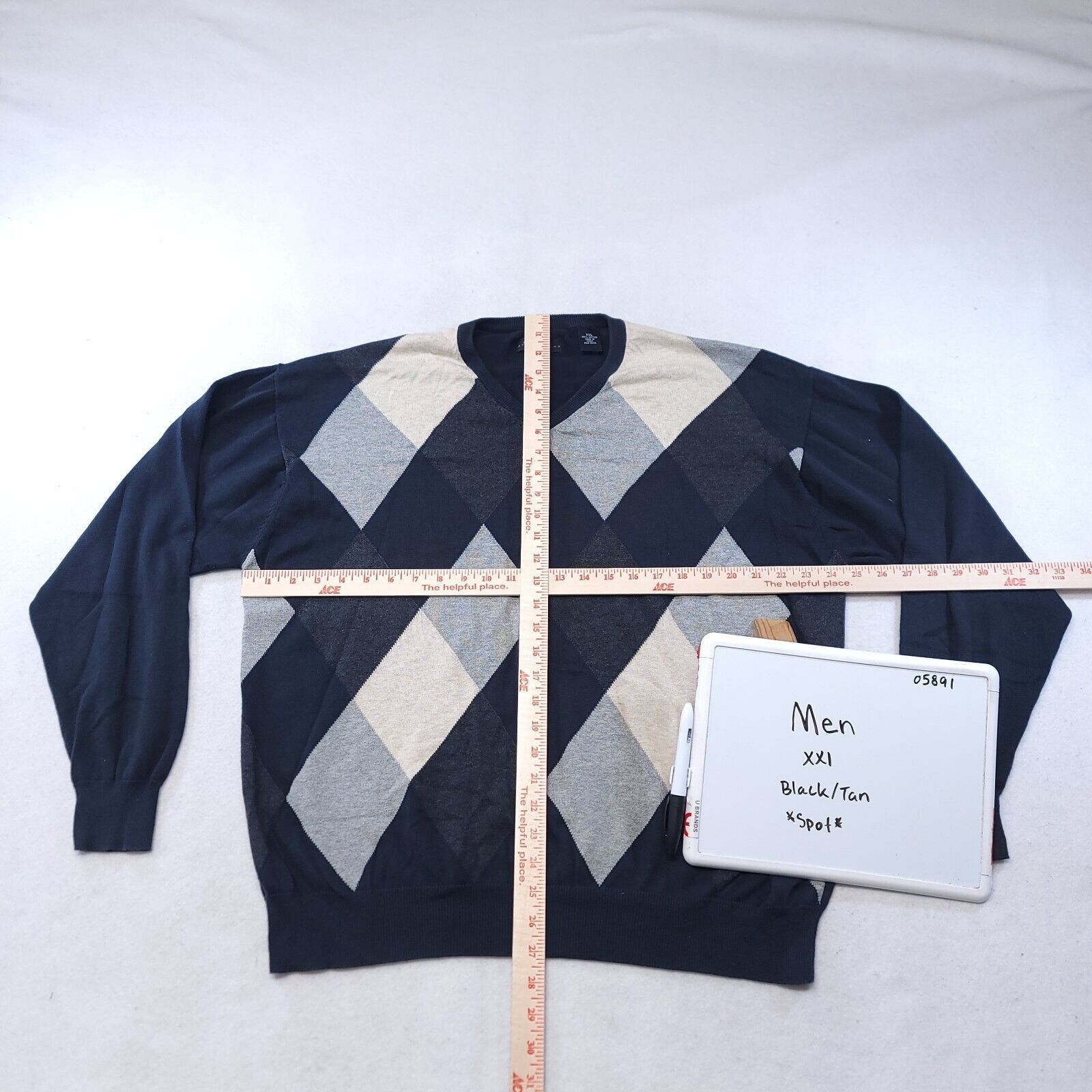 Alan Flusser Alan Flusser Pullover Sweater Mens Size 2XL Black Beige Gray Size US XXL / EU 58 / 5 - 6 Thumbnail