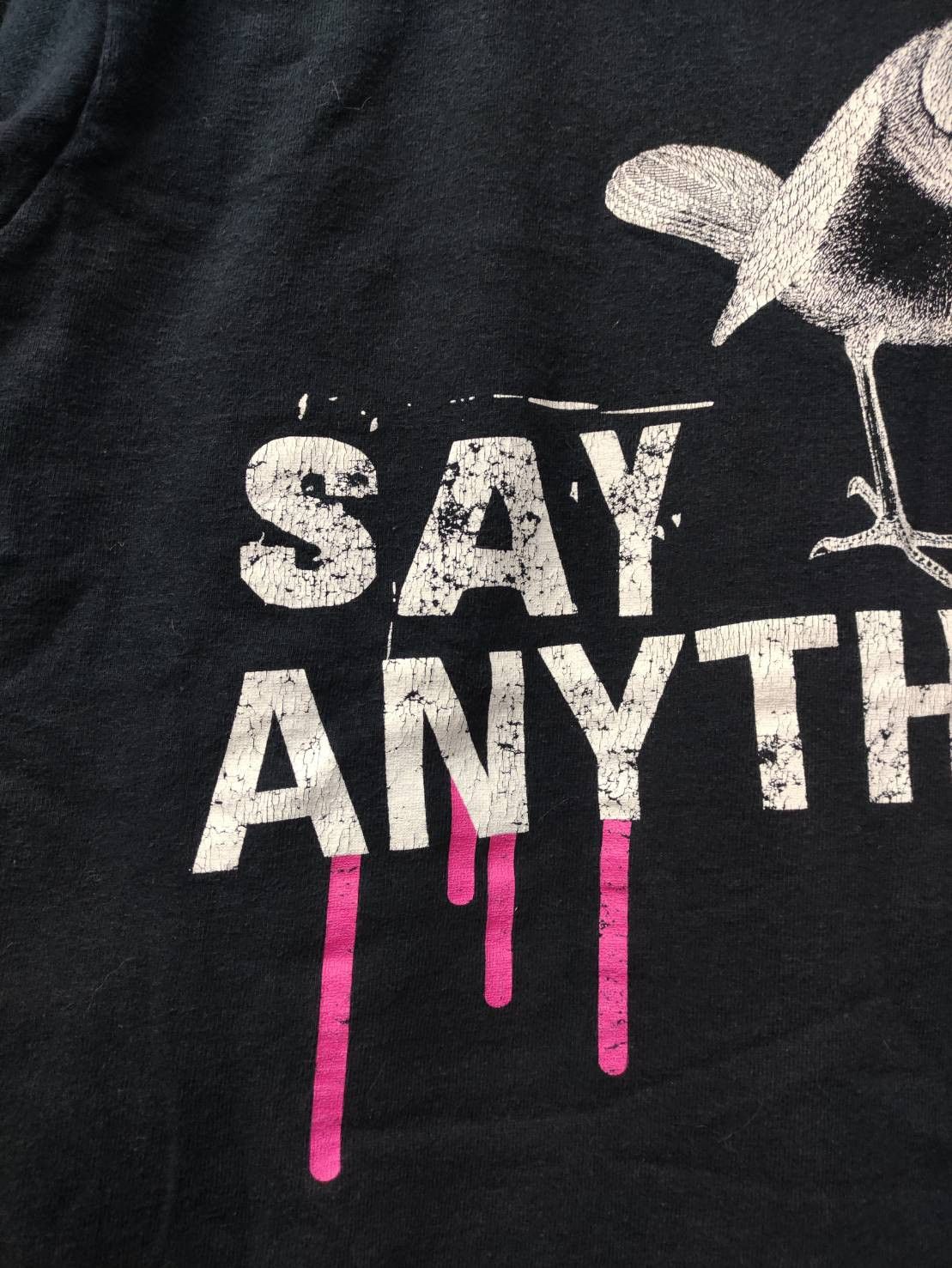Band Tees Vtg 00's Say Anything Band " Dead Bird " Art T-Shirt Size US S / EU 44-46 / 1 - 3 Thumbnail