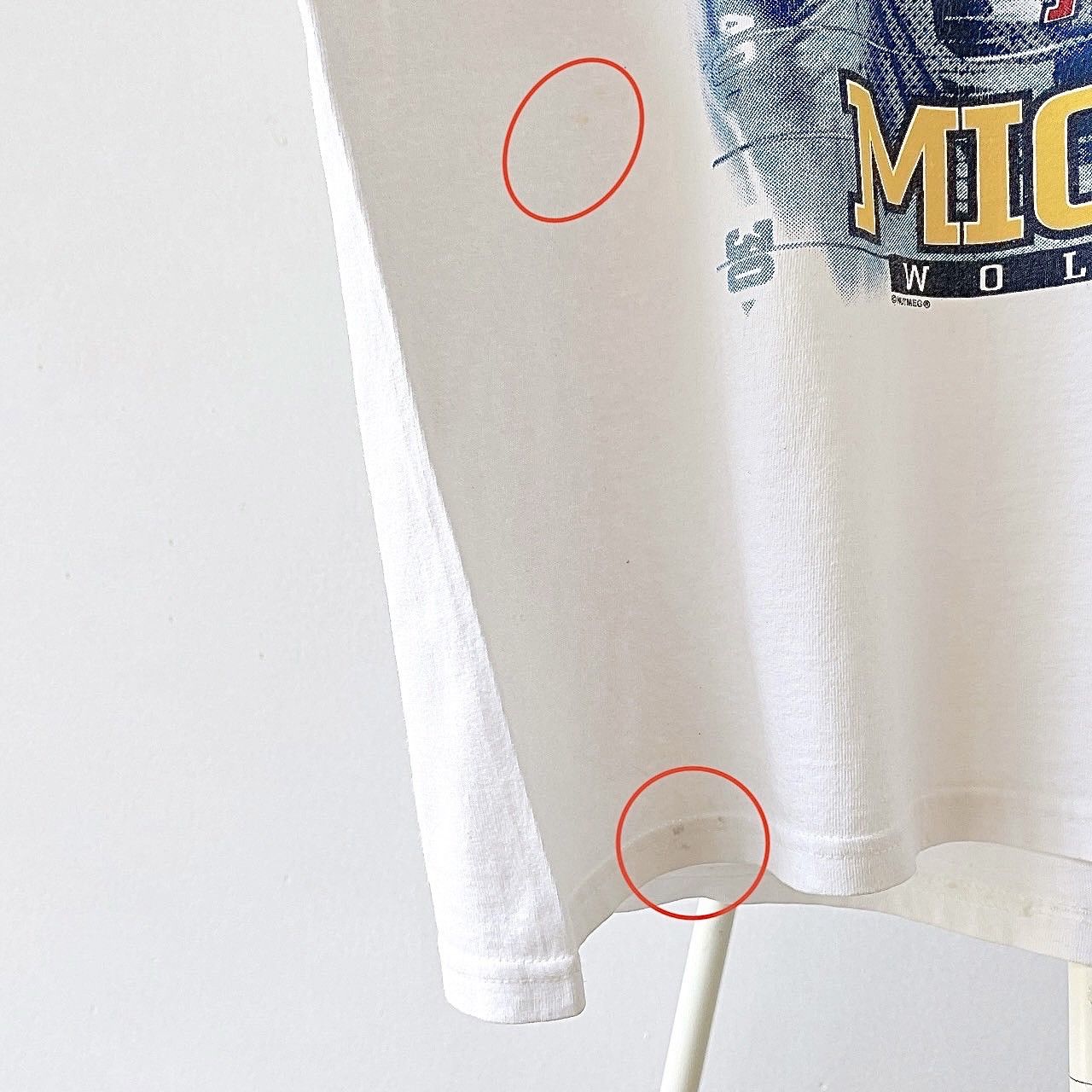 Nutmeg × Vintage 90s University Michigan Wolverines t-shirt/ XL Size US XL / EU 56 / 4 - 4 Thumbnail