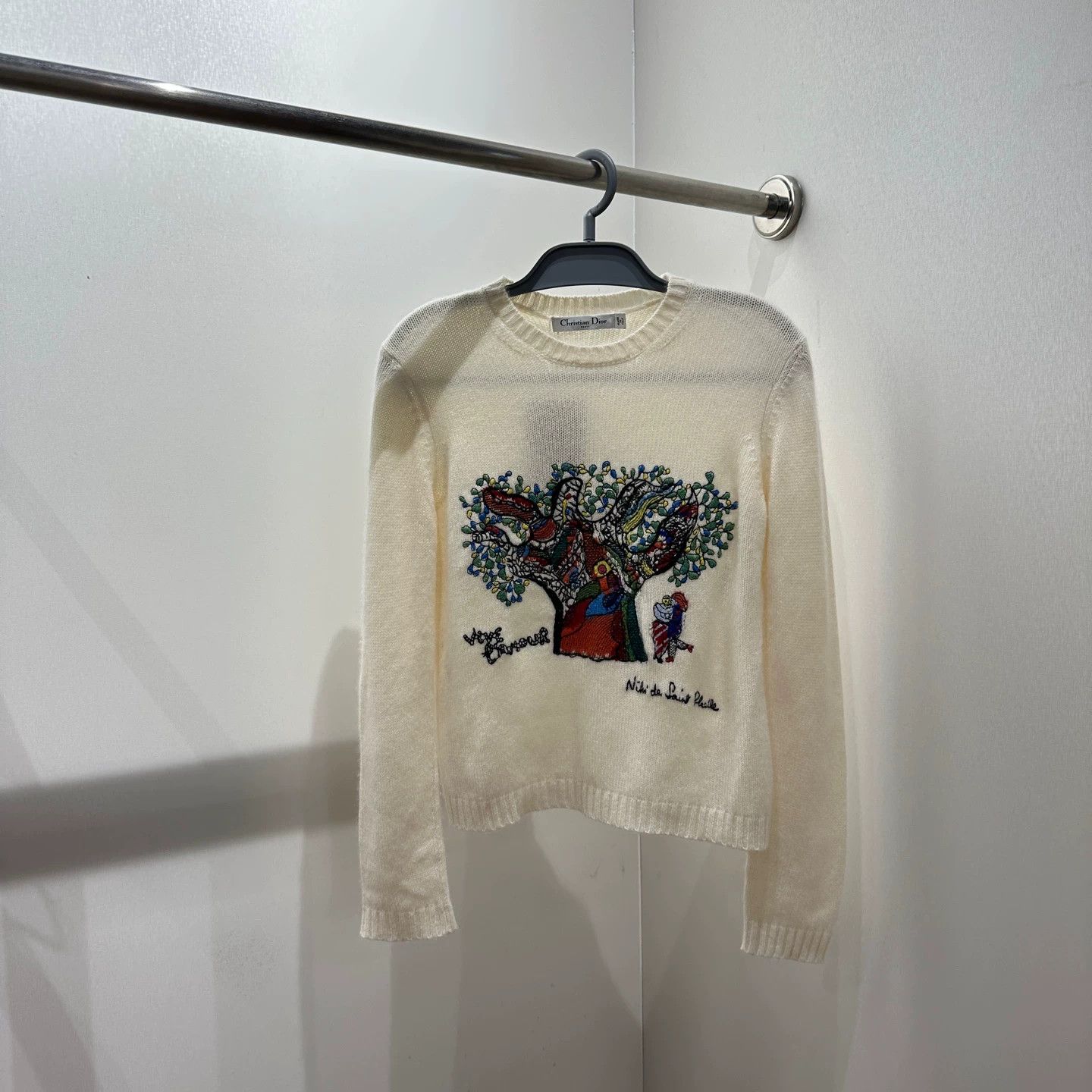 Christian Dior Monsieur Dior mar556 Happy Tree Embro Cashmere Sweater 34 Size XS / US 0-2 / IT 36-38 - 1 Thumbnail