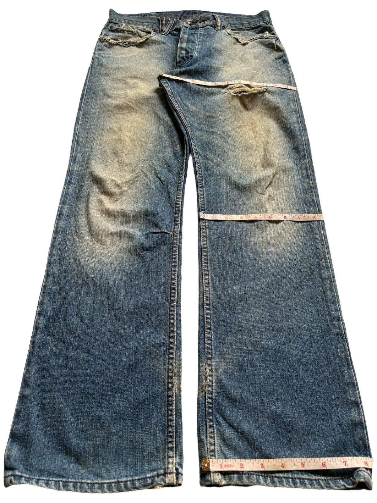 Volcom Vintage Volcom Mud Wash Distressed Ripped Loose Baggy Jeans Size US 32 / EU 48 - 14 Thumbnail