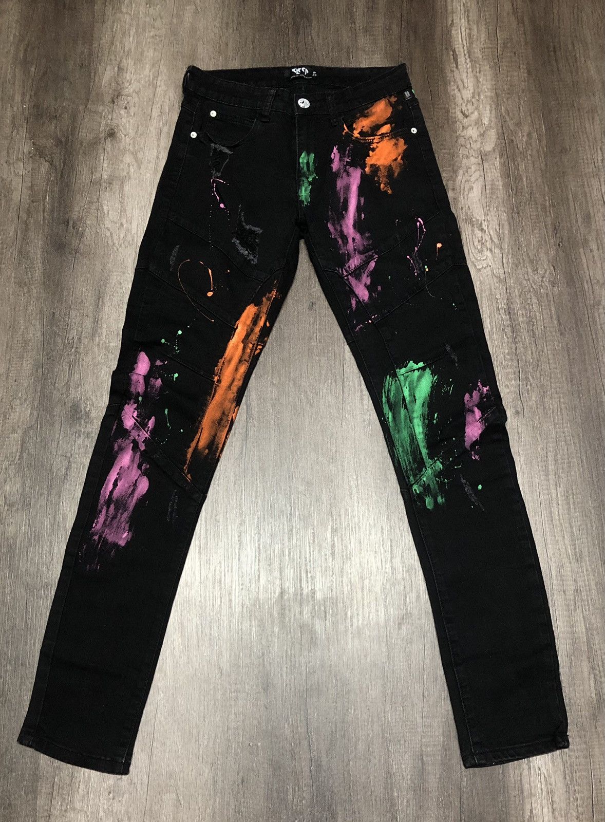 Designer Denim Distillation by Kleep Black Tye Dye Size US 29 - 1 Thumbnail