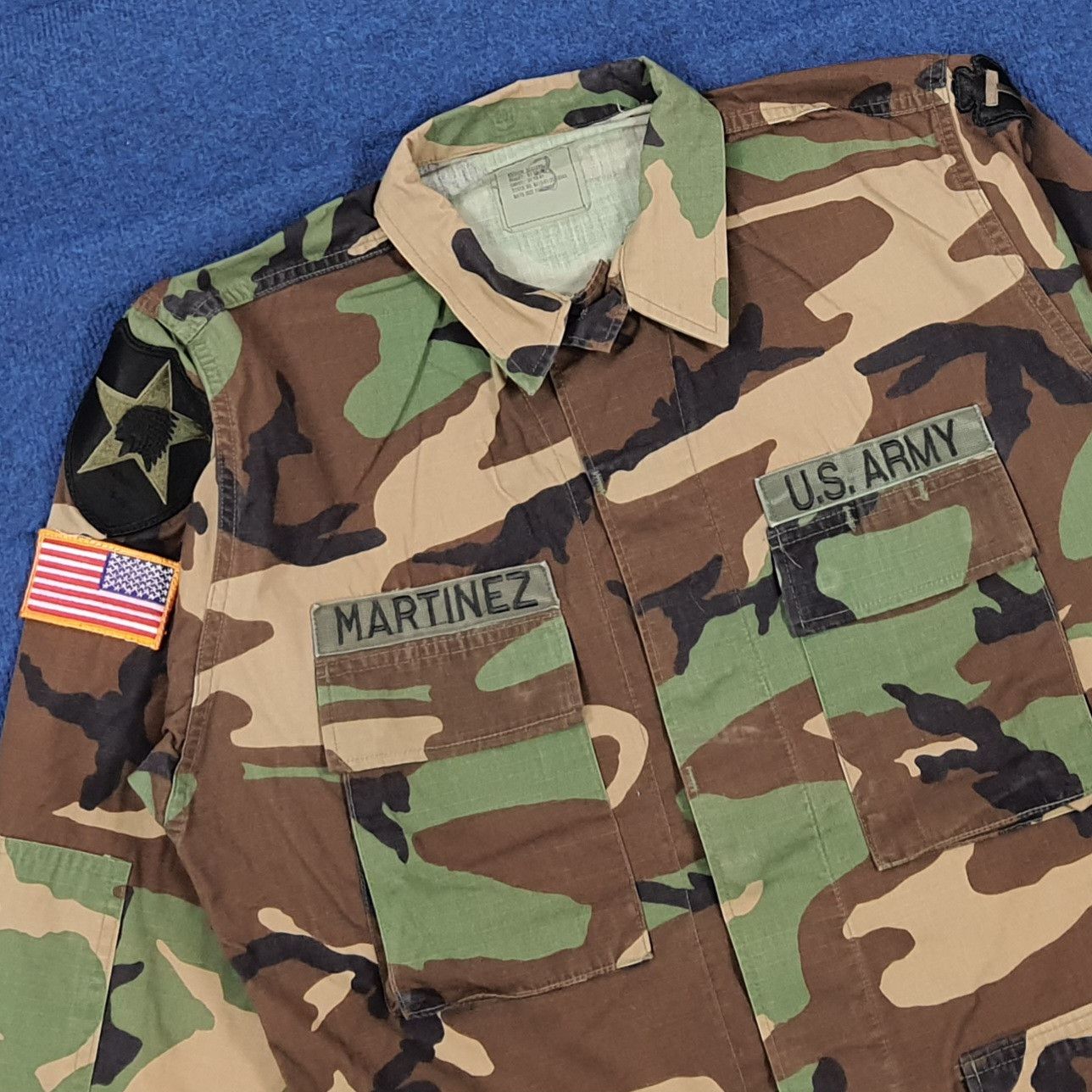 Vintage Vintage US Army Woodland Camouflage Camo BDU Jacket C305N19 Size US L / EU 52-54 / 3 - 2 Thumbnail