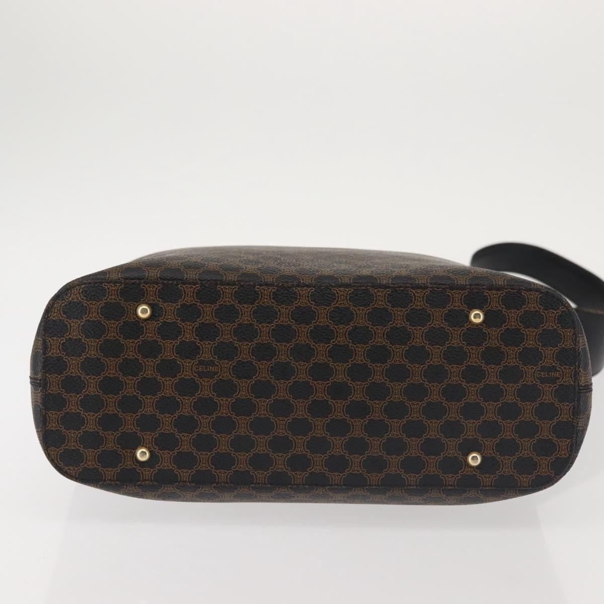 Celine CELINE Macadam Canvas Shoulder Bag Pvc Leather Black Gold Size ONE SIZE - 9 Thumbnail