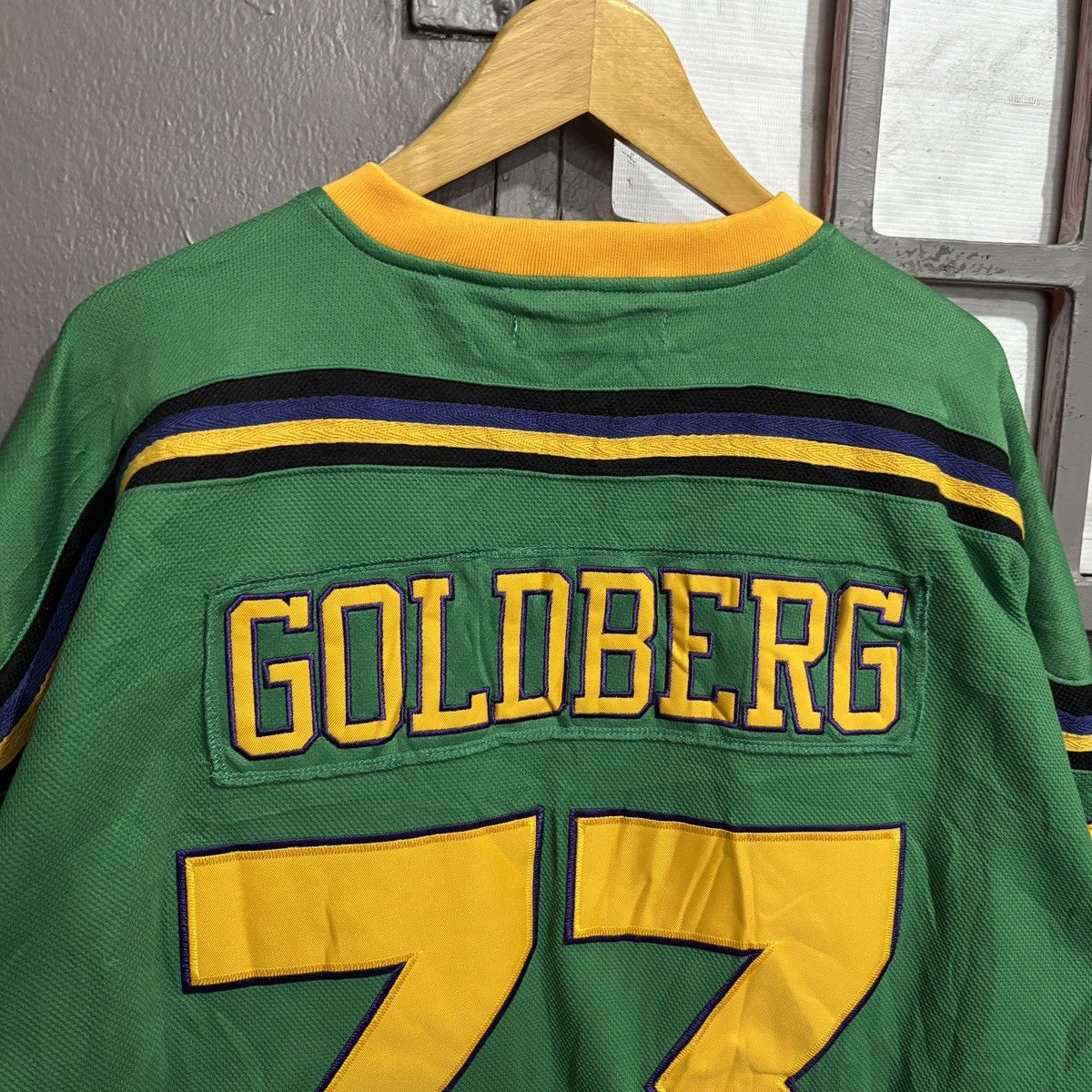 Japanese Brand GOLDBERG From The Mighty Ducks Movie Jersey Hockey Jersey Size US XL / EU 56 / 4 - 14 Thumbnail