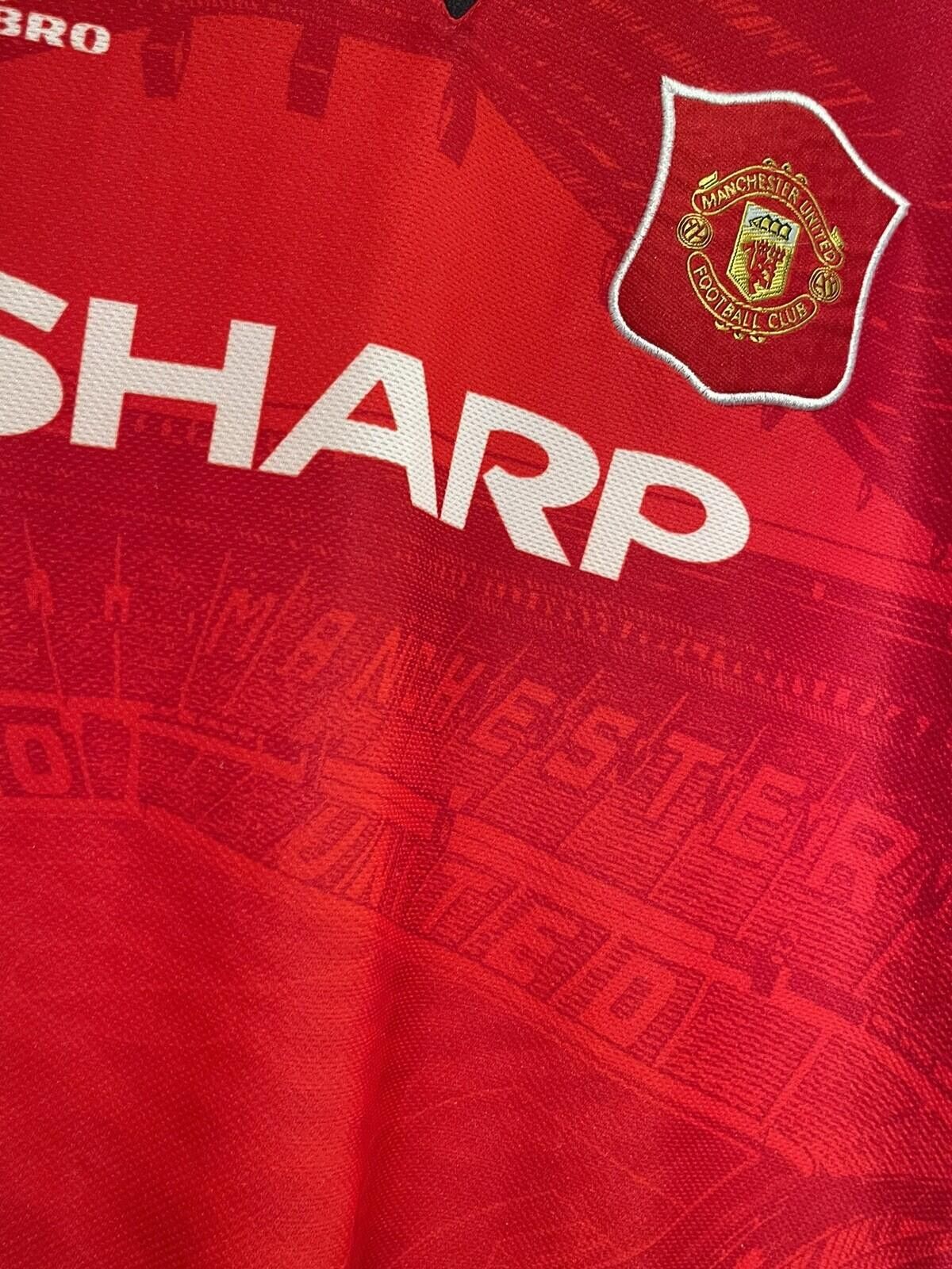Umbro 90s Umbro Sharp Manchester United Soccer Jersey Kit Mens XL Size ONE SIZE - 3 Thumbnail