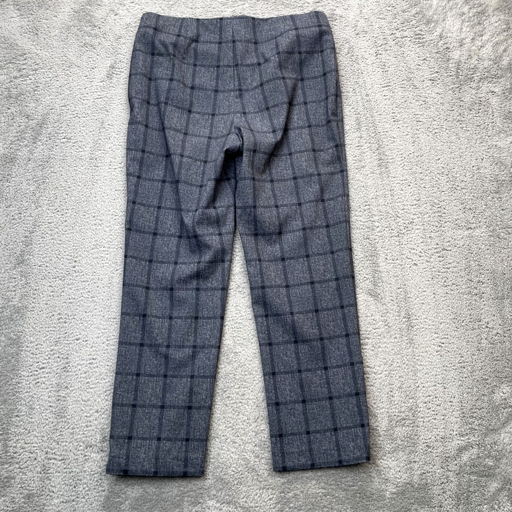 Vintage Chico's Pants Womens Medium Gray Plaid Straight Leg Slimming Ankle Casual Co Size 32" / US 10 / IT 46 - 2 Thumbnail