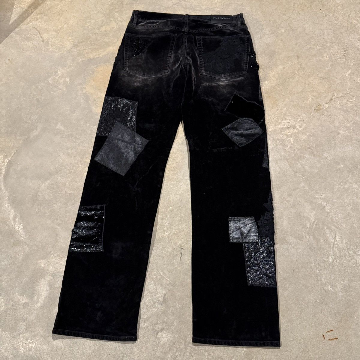 Ralph Lauren Purple Label Ralph Lauren Purple Label Velvet Leather Patchwork Jeans Size US 28 / EU 44 - 15 Thumbnail