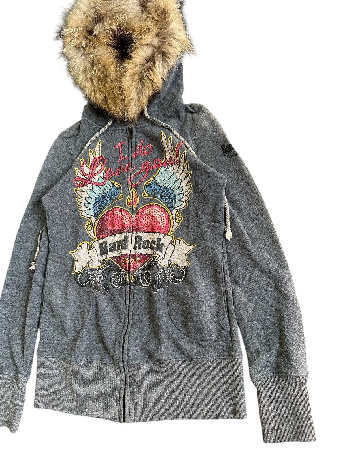 Hard Rock Cafe 2000s HARD ROCK CAFE FUR ZIP HOODIE IFSIXWASNINE LGB STYLE Size XS / US 0-2 / IT 36-38 - 5 Thumbnail