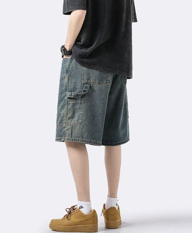 Japanese Brand Men's American Retro Loose Straight Leg Casual Denim Shorts Size US 32 / EU 48 - 5 Thumbnail