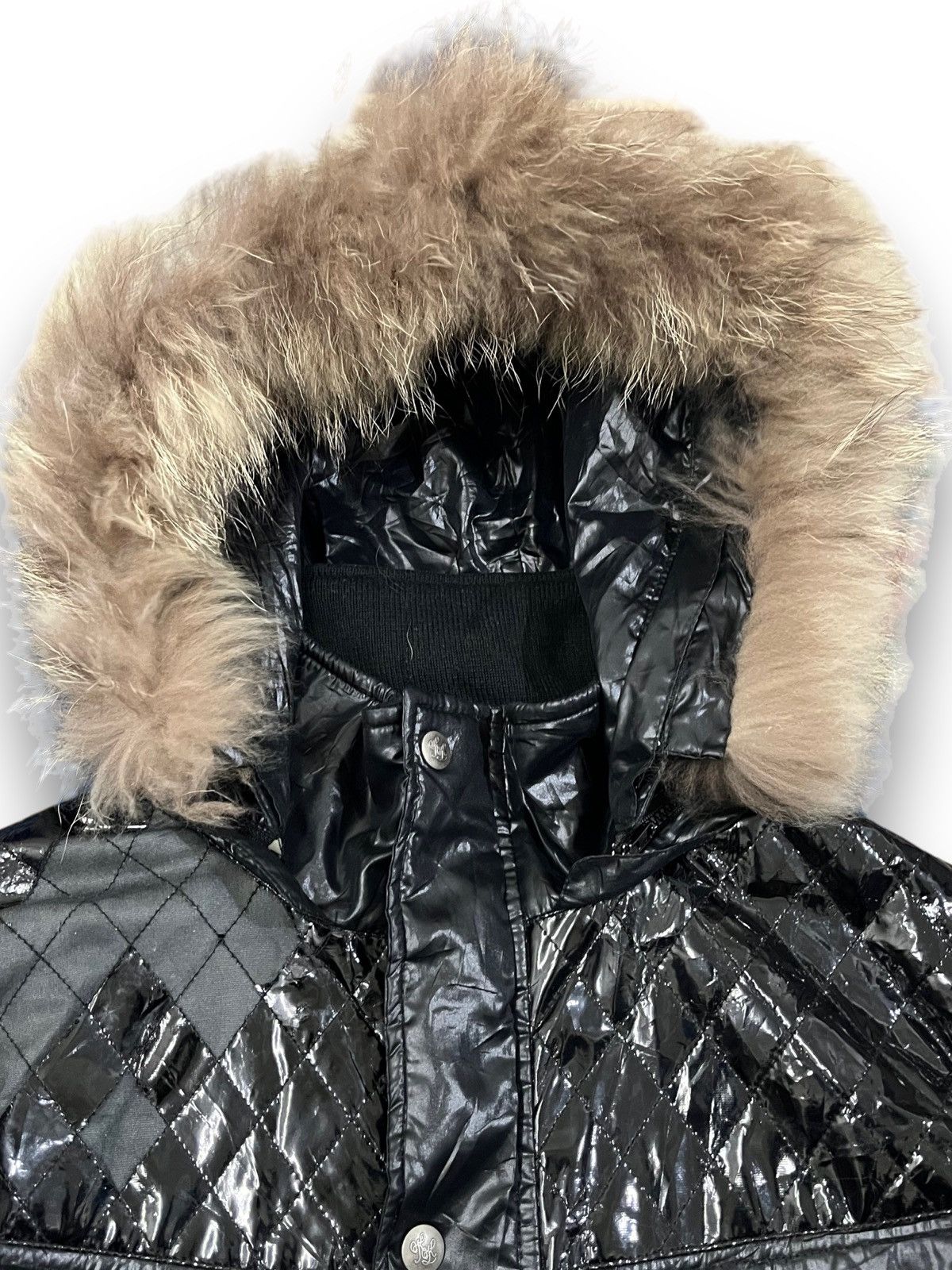 Karl Kani × Vintage Vintage Karl Kani Black Faux Fur Hooded BomberJacket Size US L / EU 52-54 / 3 - 5 Thumbnail