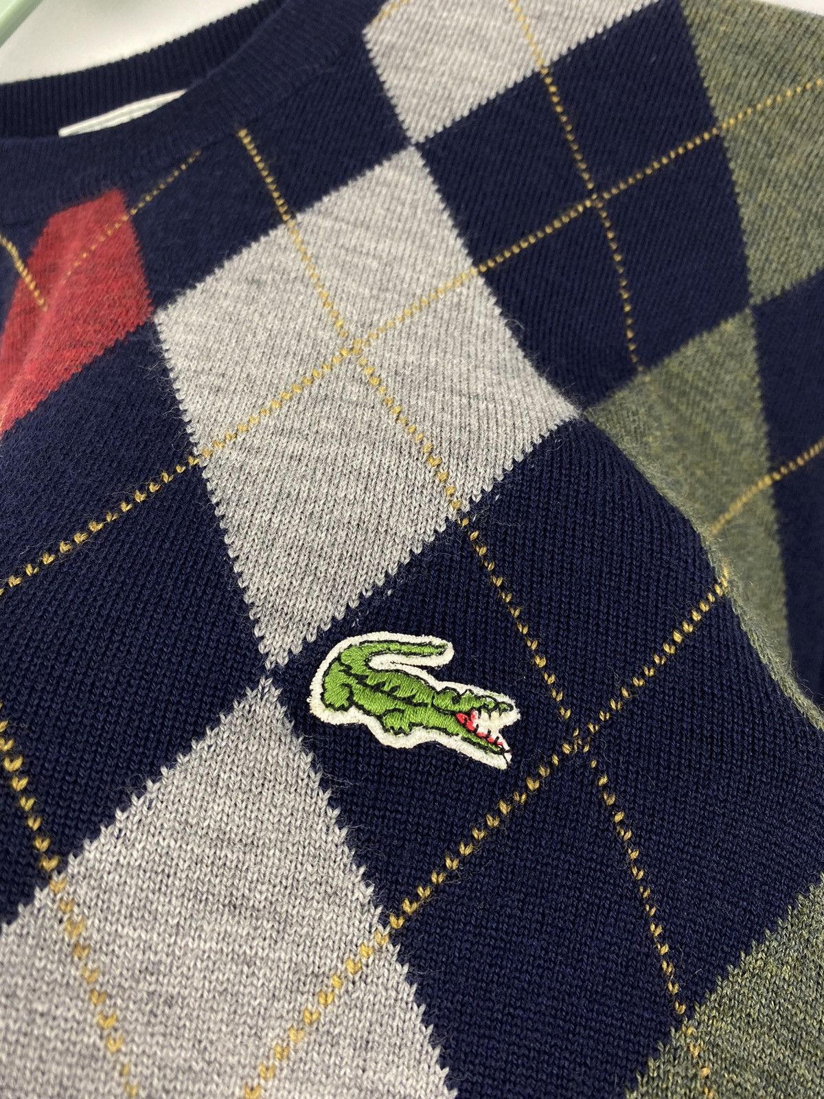 Lacoste Vintage 90s Lacoste Chemise Wool Sweater Burberry Ralph Size US L / EU 52-54 / 3 - 3 Thumbnail