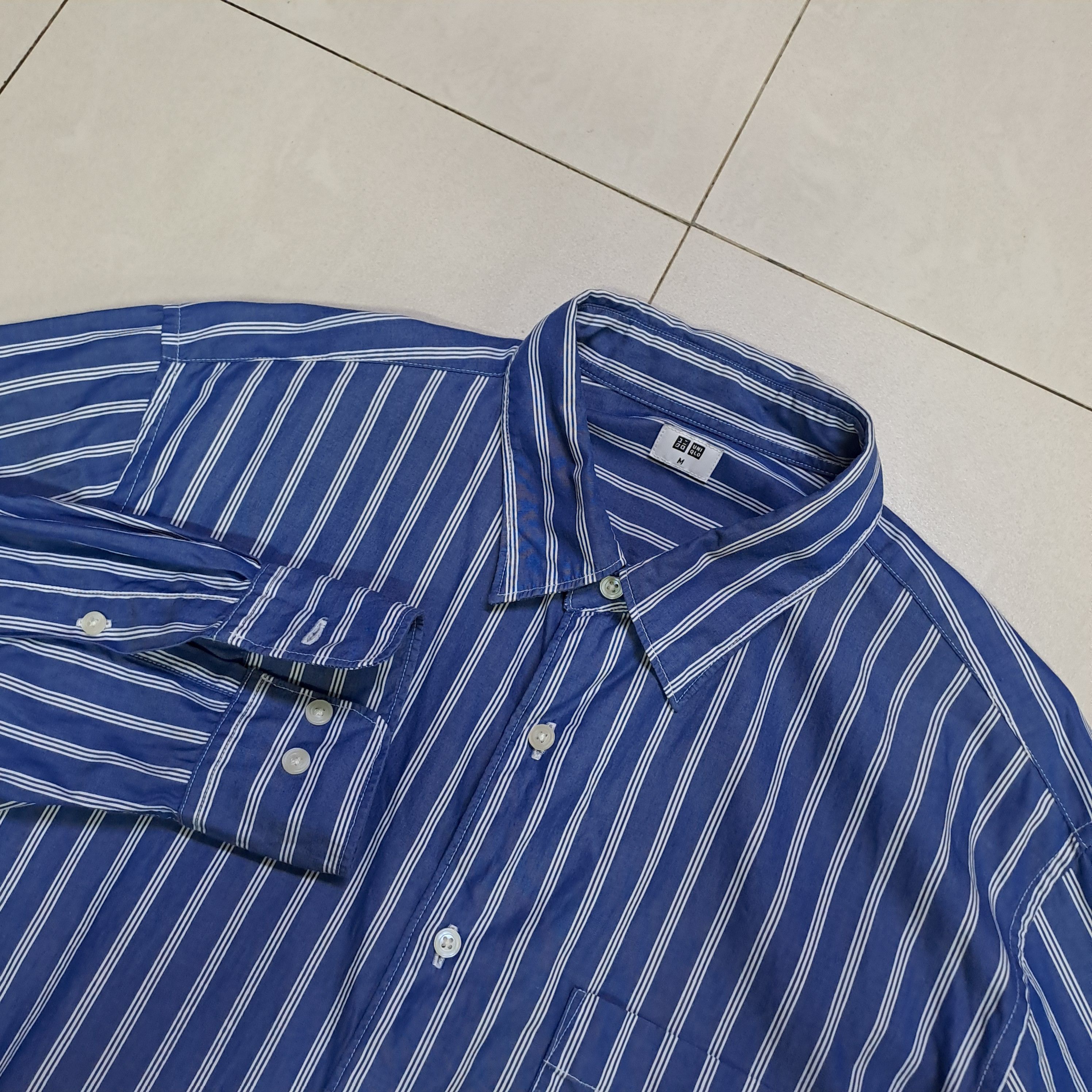 Uniqlo Uniqlo Stripes Button Down Longsleeve Shirt Size US M / EU 48-50 / 2 - 1 Thumbnail