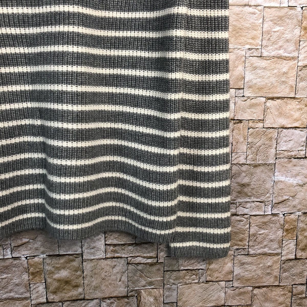 Gap × Homespun Knitwear × OVER THE STRiPES Gap Stripe Grey Knitwear #A173 Size M / US 6-8 / IT 42-44 - 8 Thumbnail