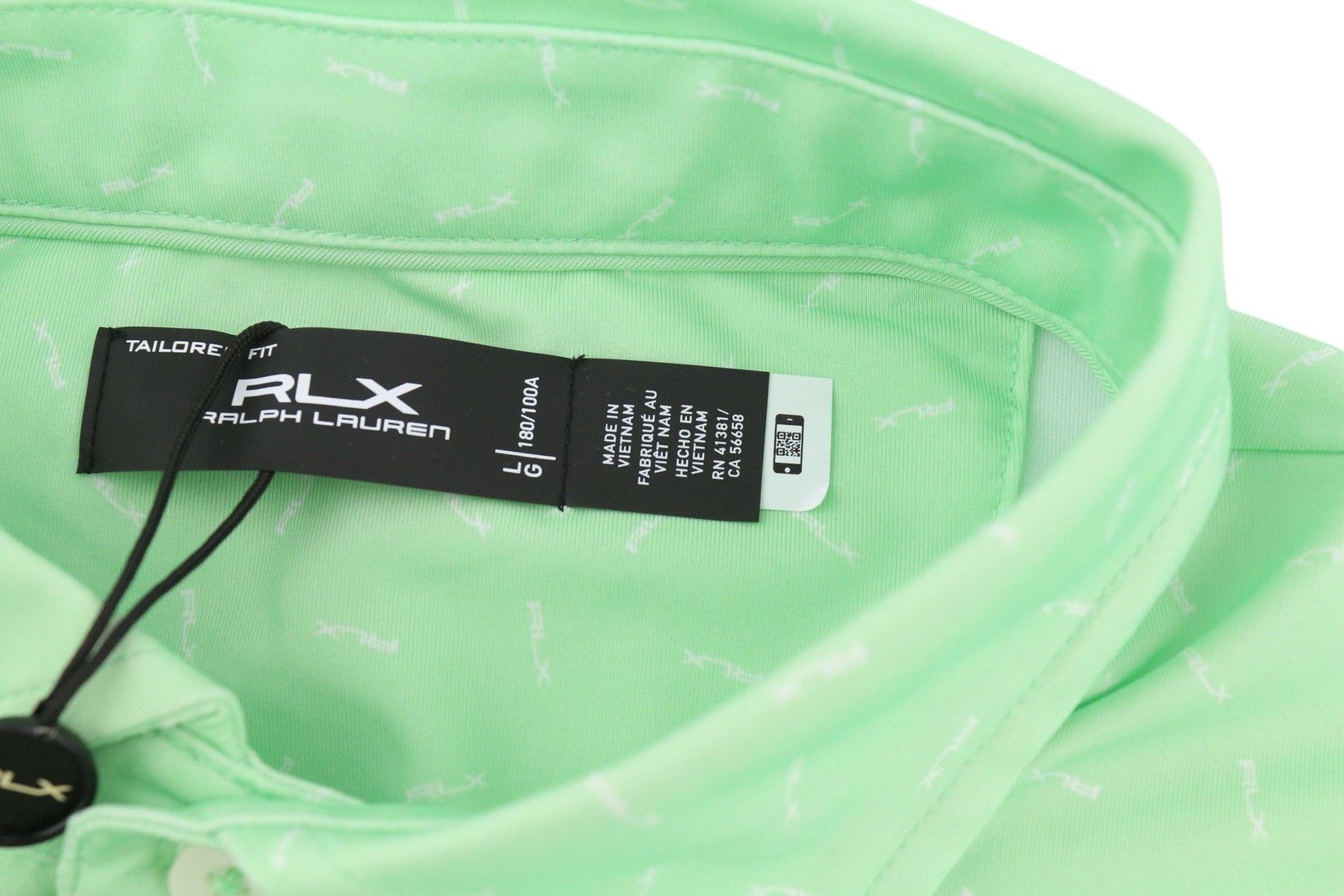 RLX Ralph Lauren GOLF L Green Patterned Wicking Tee 84564 Size US L / EU 52-54 / 3 - 5 Thumbnail