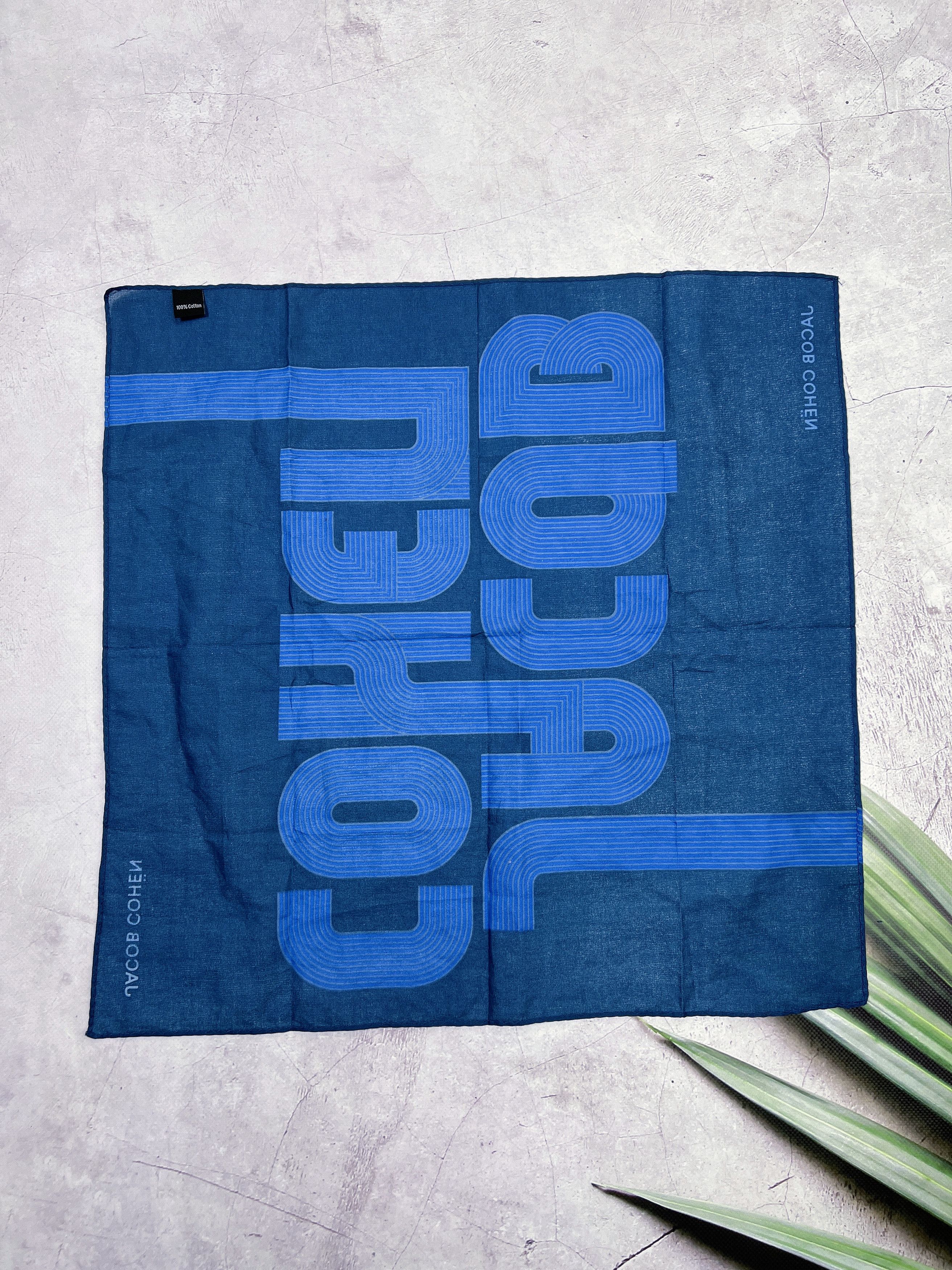 Designer × Jacob Cohen Jacob Cohen Square Scarf Big Logo Cotton Size ONE SIZE - 12 Thumbnail