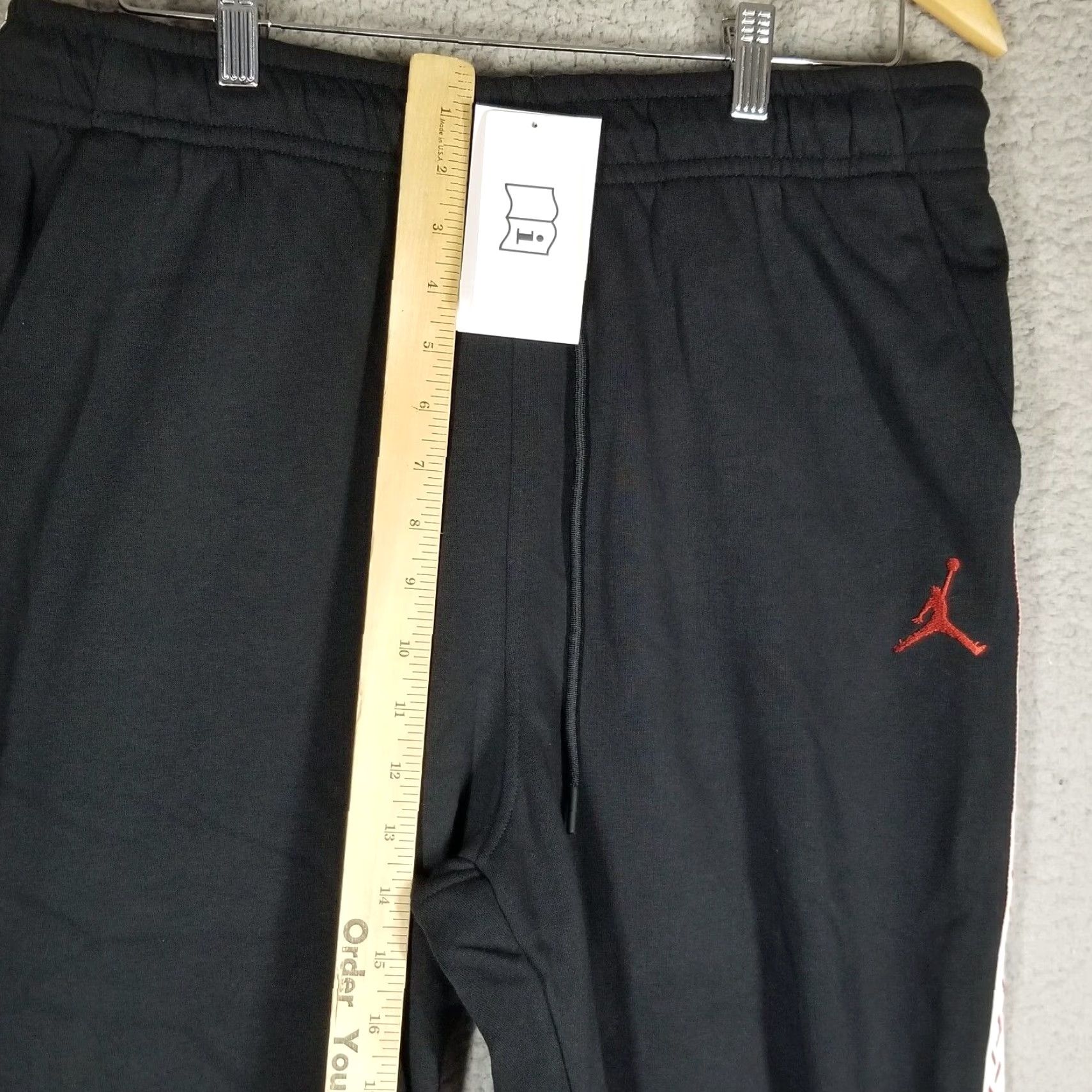 Jordan Brand Jordan Air Jordan Joggers Pants Mens Large Black Striped Tapered Activewear FN6356 Size US 33 - 4 Thumbnail