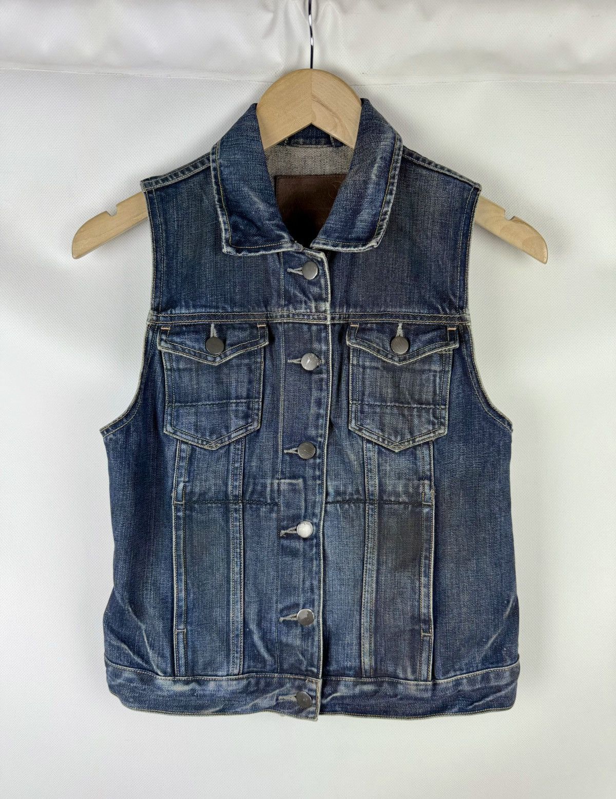 Allsaints × Japanese Brand Allsaints Ladies Easy Trucker Selvedge Denim Gilet Vest Size M / US 6-8 / IT 42-44 - 1 Thumbnail