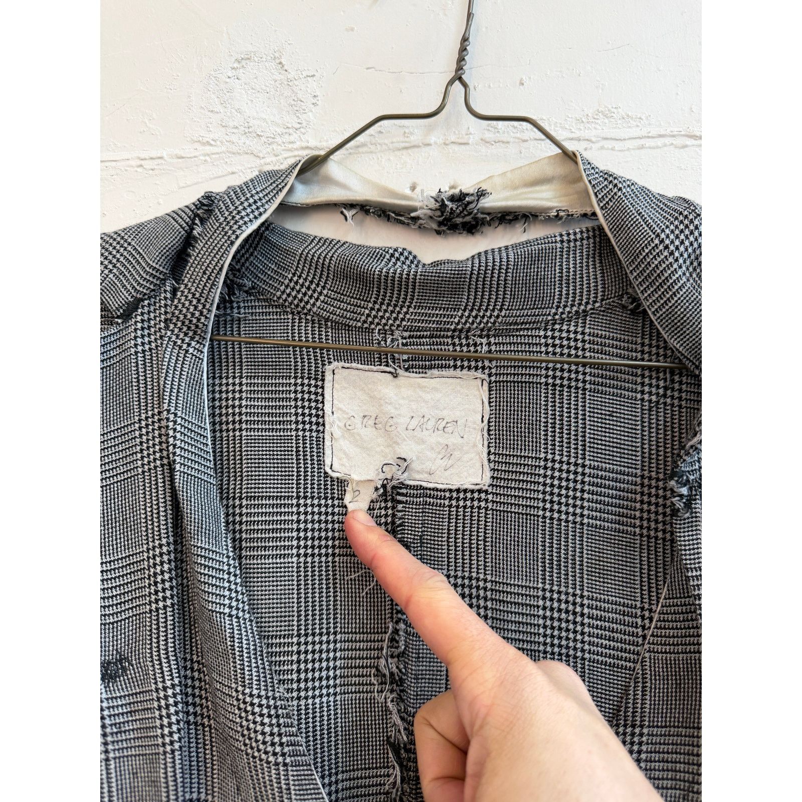 Greg Lauren Greg Lauren The Destroyed Cary G-1 Glen Plaid Coat Size US M / EU 48-50 / 2 - 4 Thumbnail