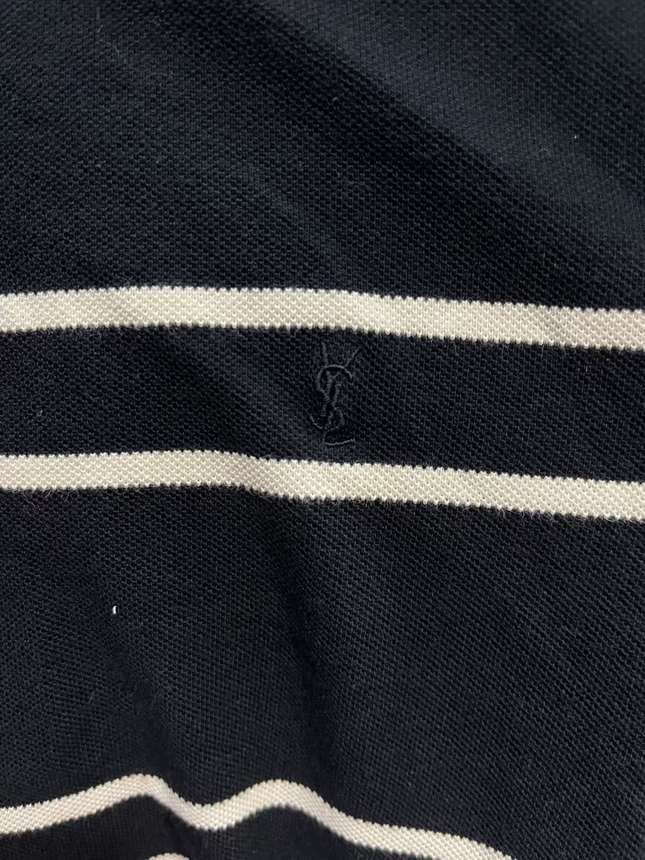 Saint Laurent Paris Saint Laurent Embroidered Logo Striped Polo M 99 New Size US M / EU 48-50 / 2 - 5 Thumbnail