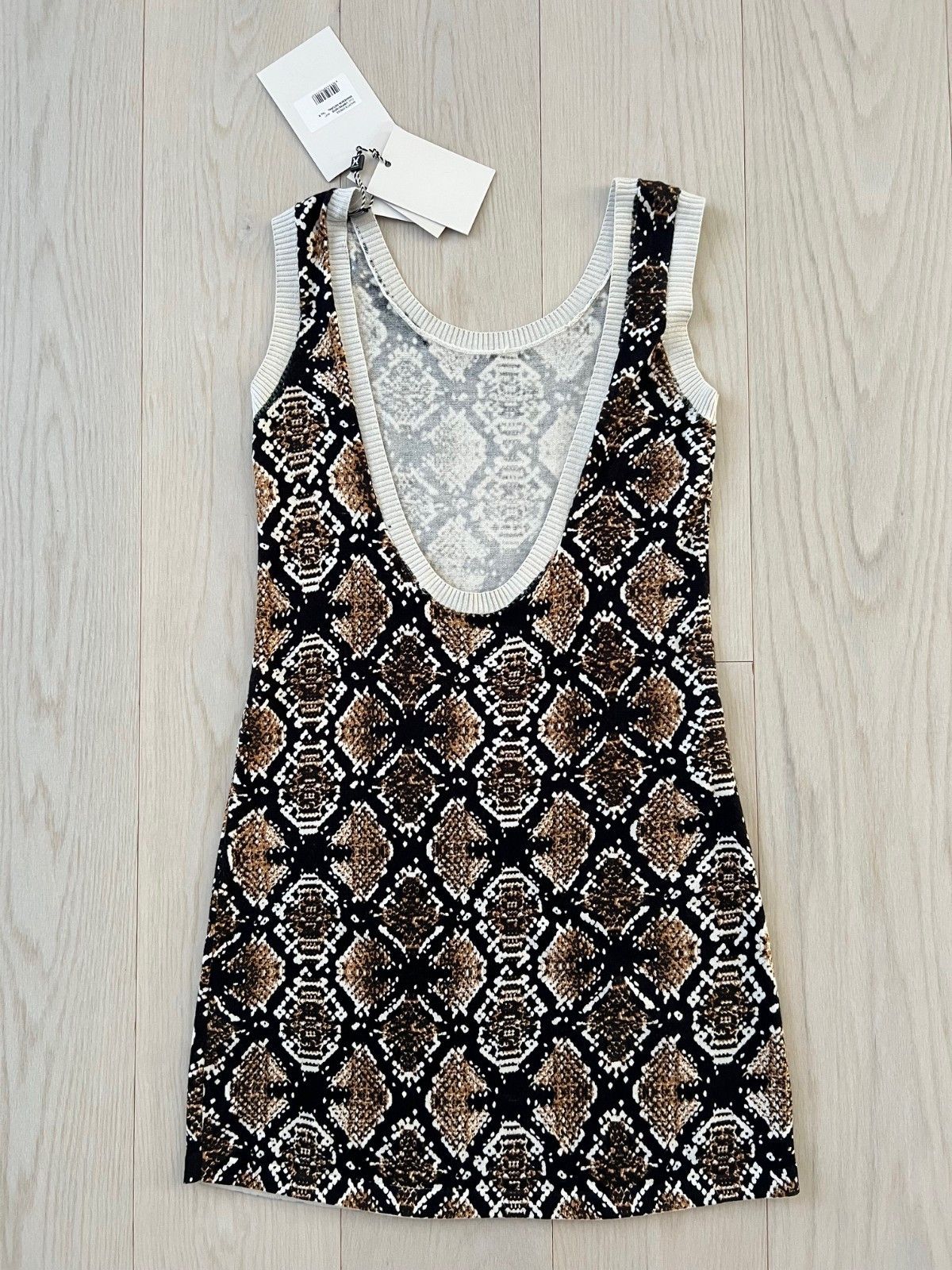 John Richmond Richmond X by John Richmond Snakeskin Knit Mini Dress ( S ) Size S / US 4 / IT 40 - 2 Thumbnail