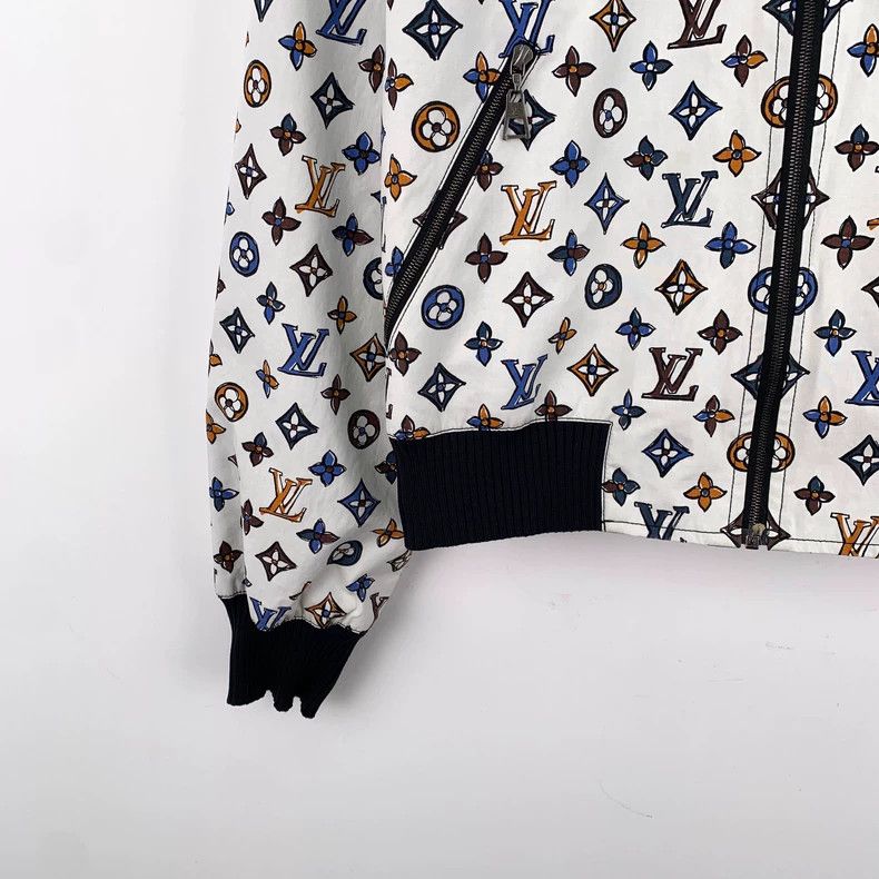 Louis Vuitton Louis Vuitton Color-block logo full-print cotton stand-up Size XXS / US 00 / IT 34 - 4 Thumbnail