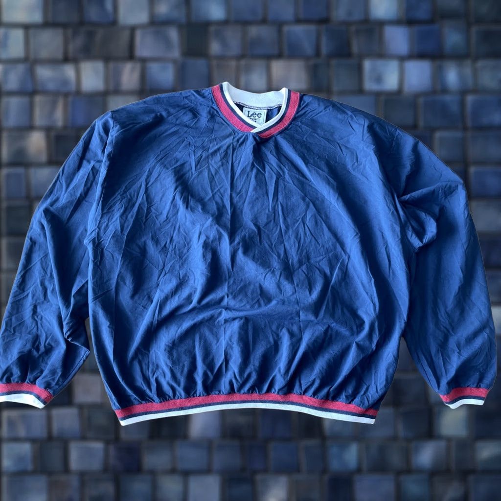 Lee VINTAGE Lee Windbreaker Mens XL Baseball MLB Pullover Longsleeve Blue Size US XL / EU 56 / 4 - 1 Thumbnail