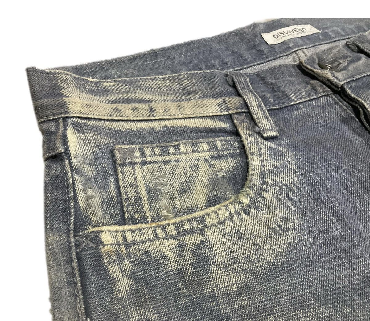 DISCOVERED × Japanese Brand 🔥Rare Archived Discovered Denim Distressed Splash Painted Size US 31 - 4 Thumbnail