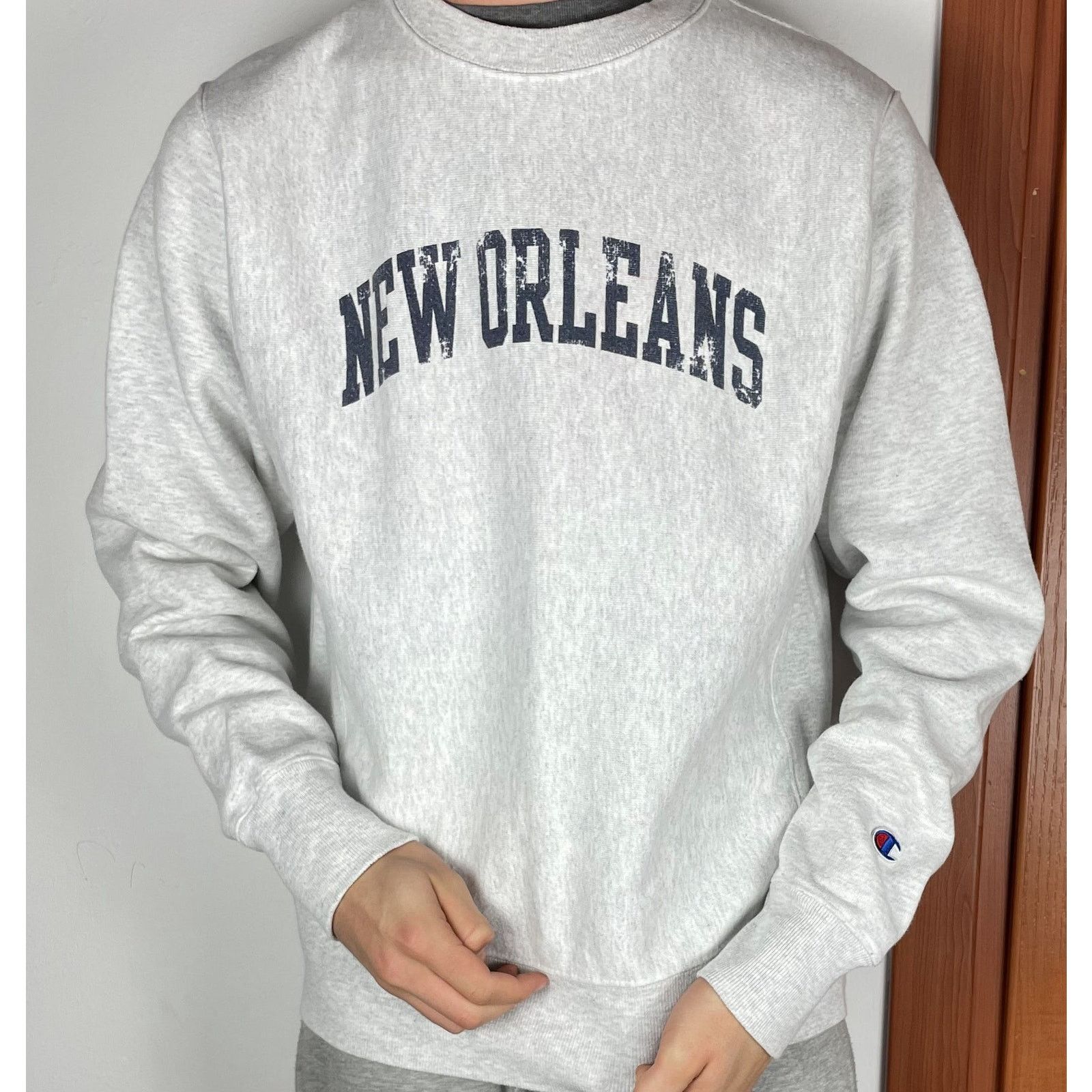 Champion Champion Reverse Weave Mens Heather Gray Cotton Sweatshirt S Size US S / EU 44-46 / 1 - 3 Thumbnail