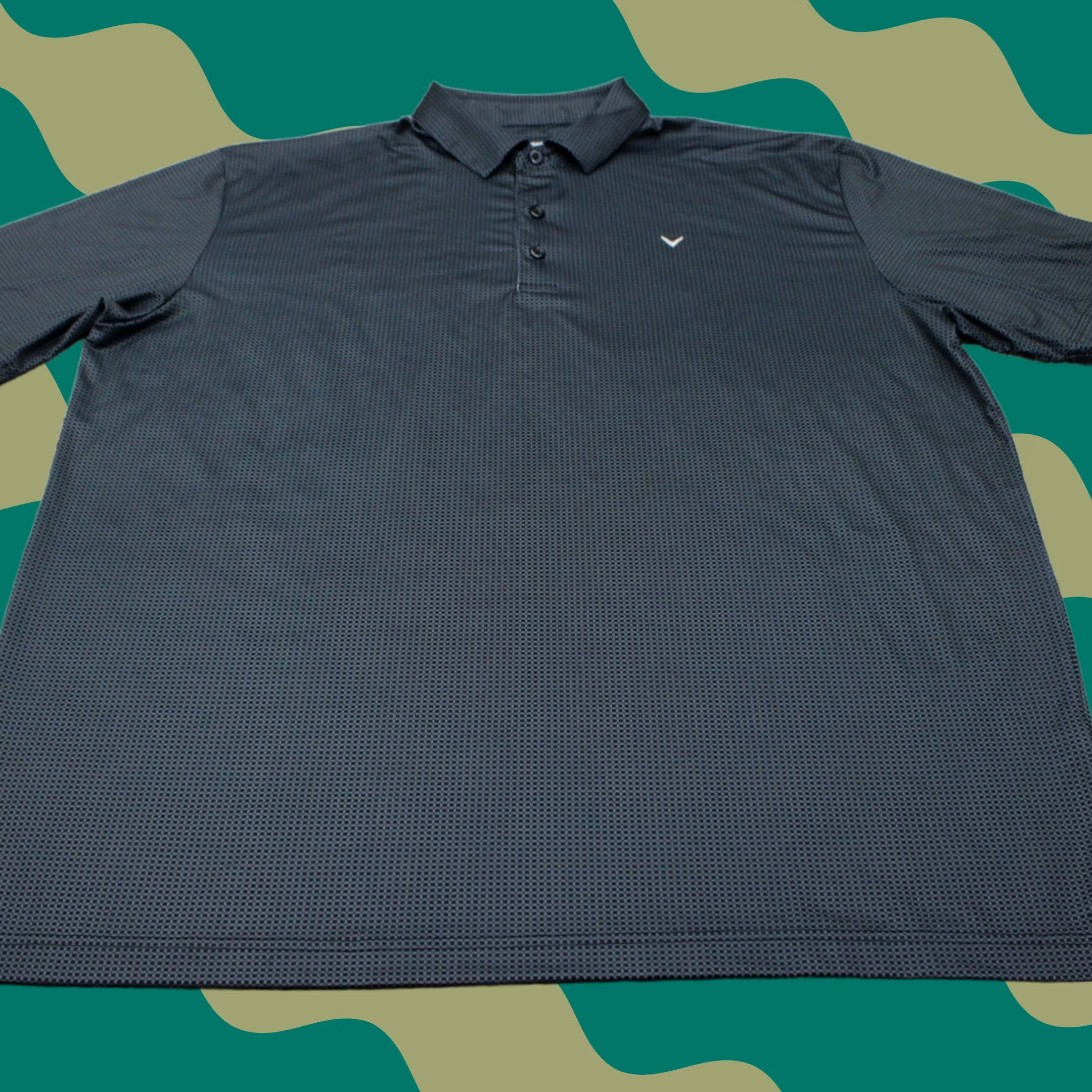 Callaway Callaway Opti-Dri Polo Shirt Mens XL Black/Gray Geometric S/S Pullover Golf Size US XL / EU 56 / 4 - 1 Thumbnail