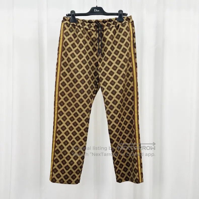Dries Van Noten Dries Van Noten Brown full-print casual trousers Size US 34 / EU 50 - 1 Thumbnail