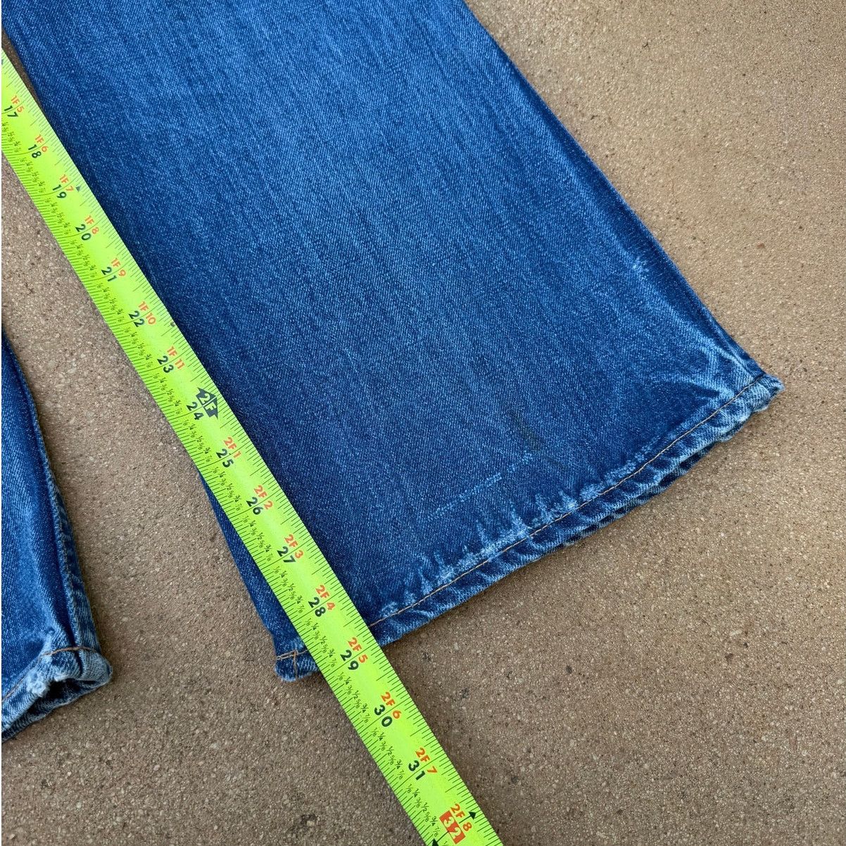 Levi's Vtg 70's Levi's 646 Orange Tab Bellbottom Flare Jeans 39x29 Size US 39 - 10 Thumbnail