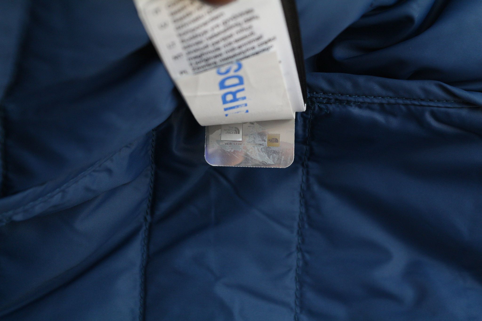 The North Face NF0A4SVN XS 800 Down Blue Lined High Neck Jacket 79746 Size XS / US 0-2 / IT 36-38 - 13 Thumbnail