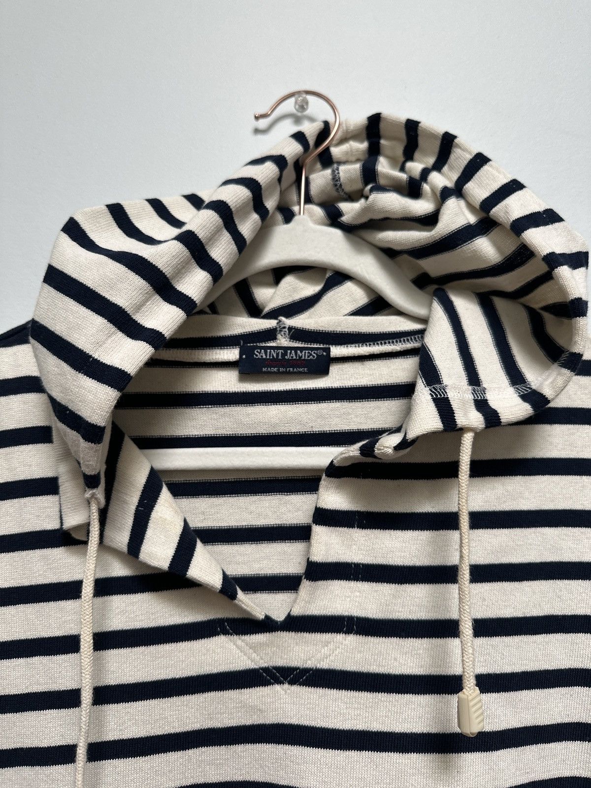 Saint James Navy Stripe Nautical Hoodie Size US S / EU 44-46 / 1 - 7 Thumbnail