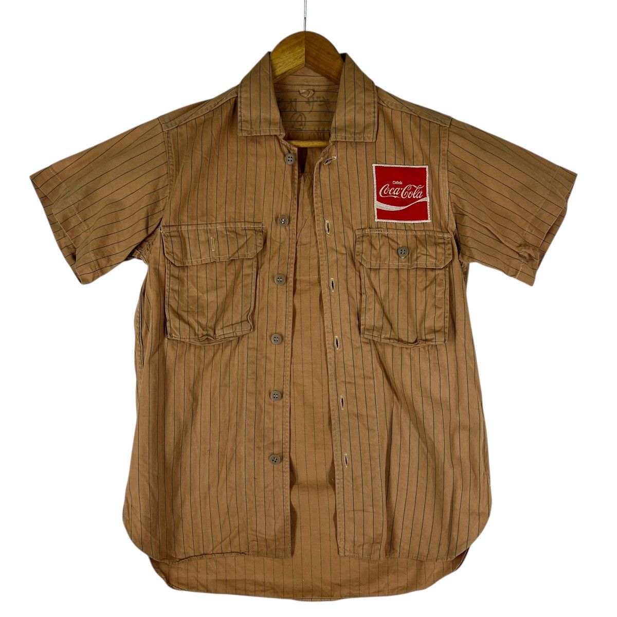 Coca Cola 70s Coca Cola Japan Taiwa Pin Stripe Hbt Work Shirt Size US S / EU 44-46 / 1 - 3 Thumbnail