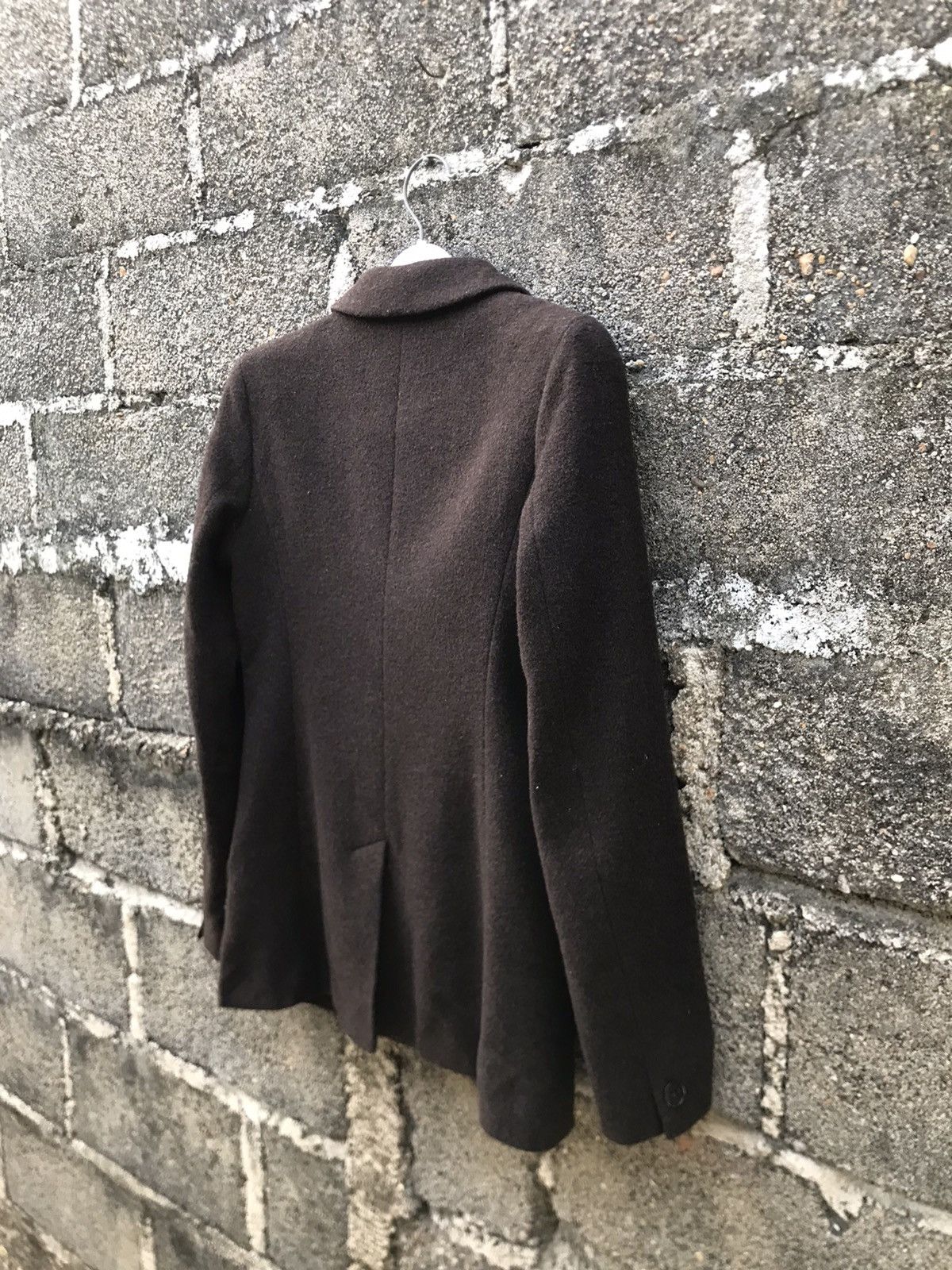 agnes b. ⚡️Vintage Agnes.B Dark Brown Wool Coat Jacket Size XS / US 0-2 / IT 36-38 - 14 Thumbnail