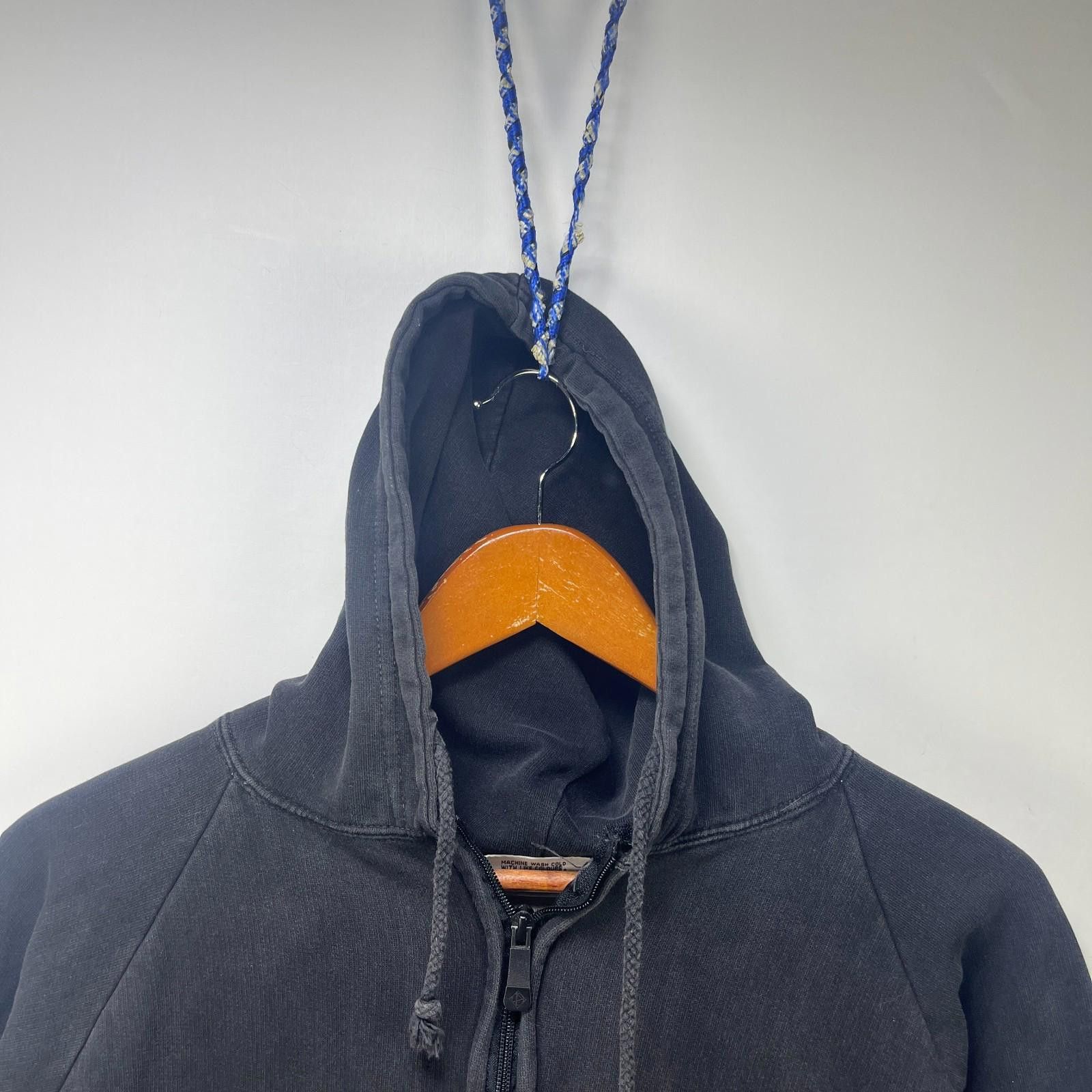 Vintage Vintage 90s Sun Faded Blank Black Raglan Waffle Zip Hoodie L Size US L / EU 52-54 / 3 - 3 Thumbnail