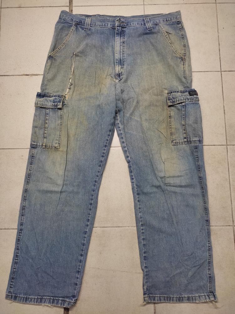 Vintage × Wrangler VINTAGE WRANGLER CARGO JEANS DISTRESSED STYLE Size US 41 - 5 Thumbnail