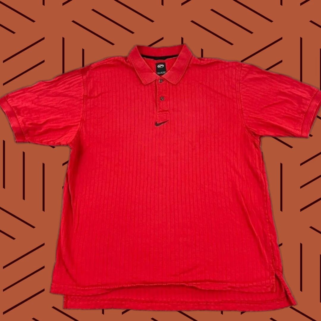 Nike VINTAGE Nike Tiger Woods Polo Shirt Mens 2XL Red Center Swoosh Check Retro Golf Size US XXL / EU 58 / 5 - 1 Thumbnail