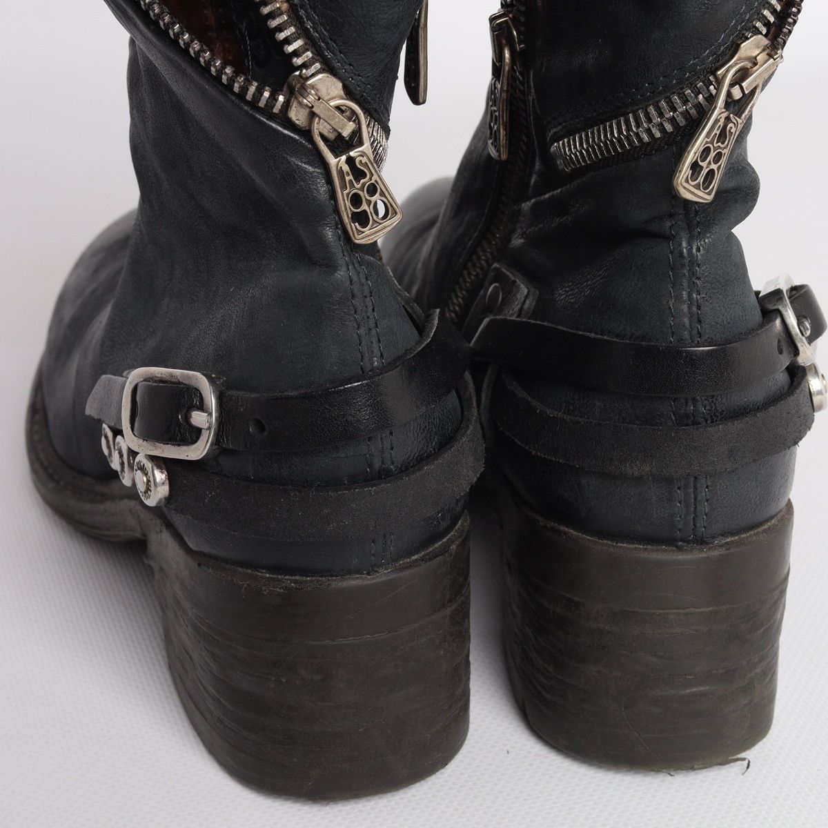 A.S.98 A.S.98 Airstep As98 Avantgarde Leather Zip Boots Shoes Grey Size US 7 / IT 37 - 10 Thumbnail