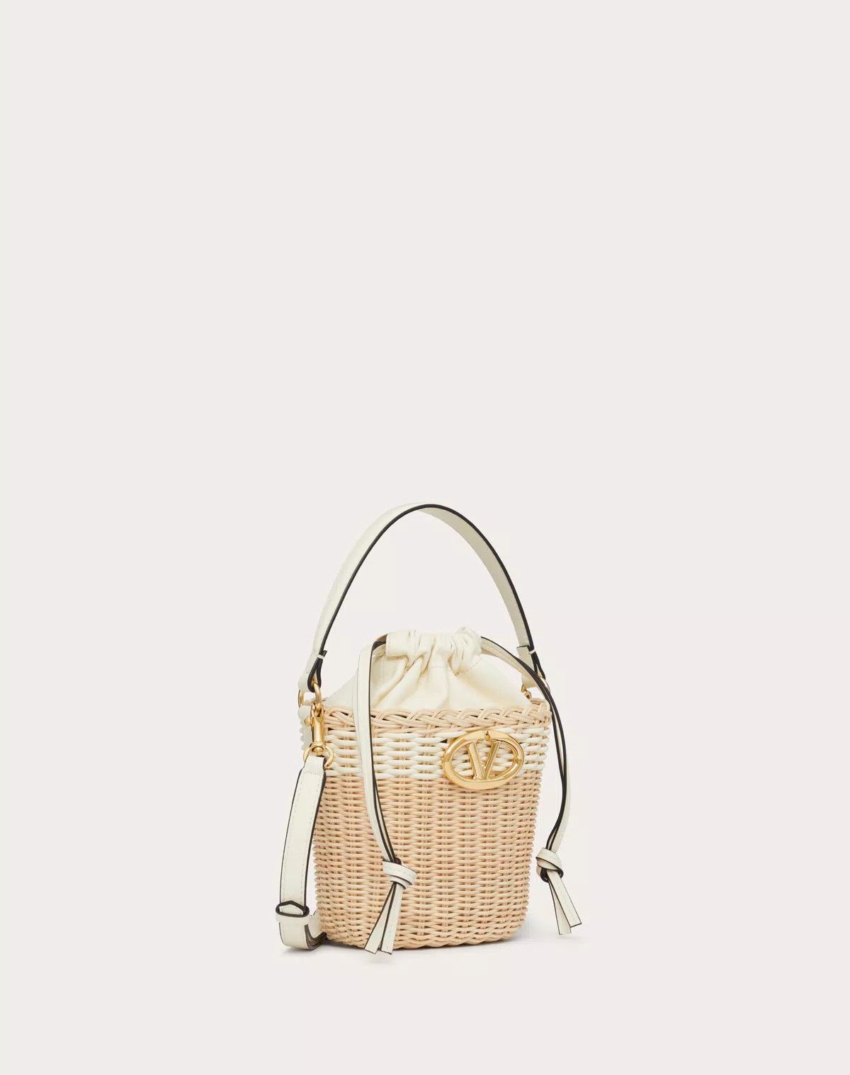 Valentino o1s1wg110625 Size: OS/Wicker Bucket Bag in Ivory/Beige Size ONE SIZE - 2 Thumbnail