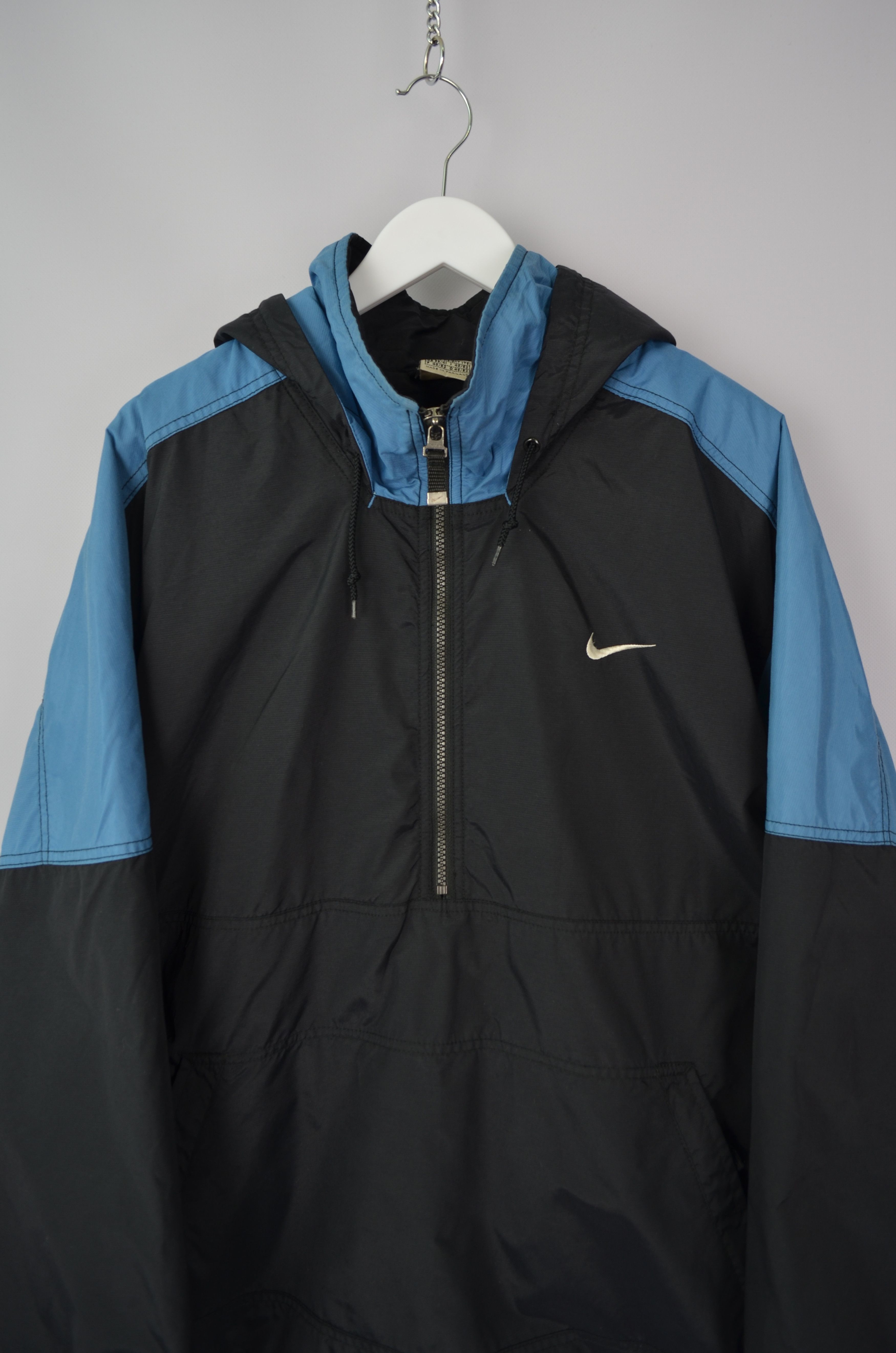 Nike × Vintage 90s Vintage Nike 1/4 Zip Embroided Logo Nylon Anorak Jacket Size US M / EU 48-50 / 2 - 2 Thumbnail