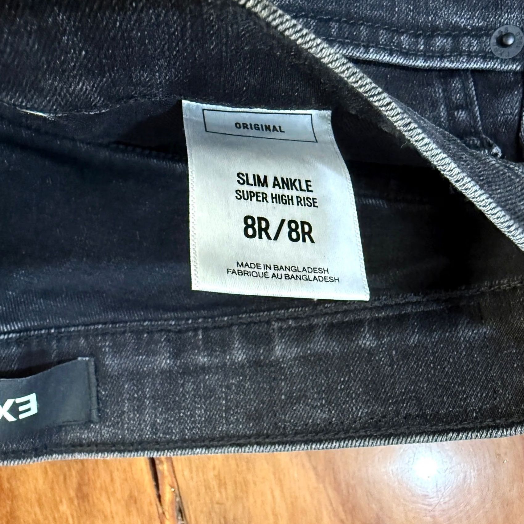 Express VINTAGE Express Jeans 8R Slim Ankle Straight Super High Rise Dark Denim 5-Pocket Womens 90s Rise >10.5in"} Size 30" / US 8 / IT 44 - 4 Thumbnail