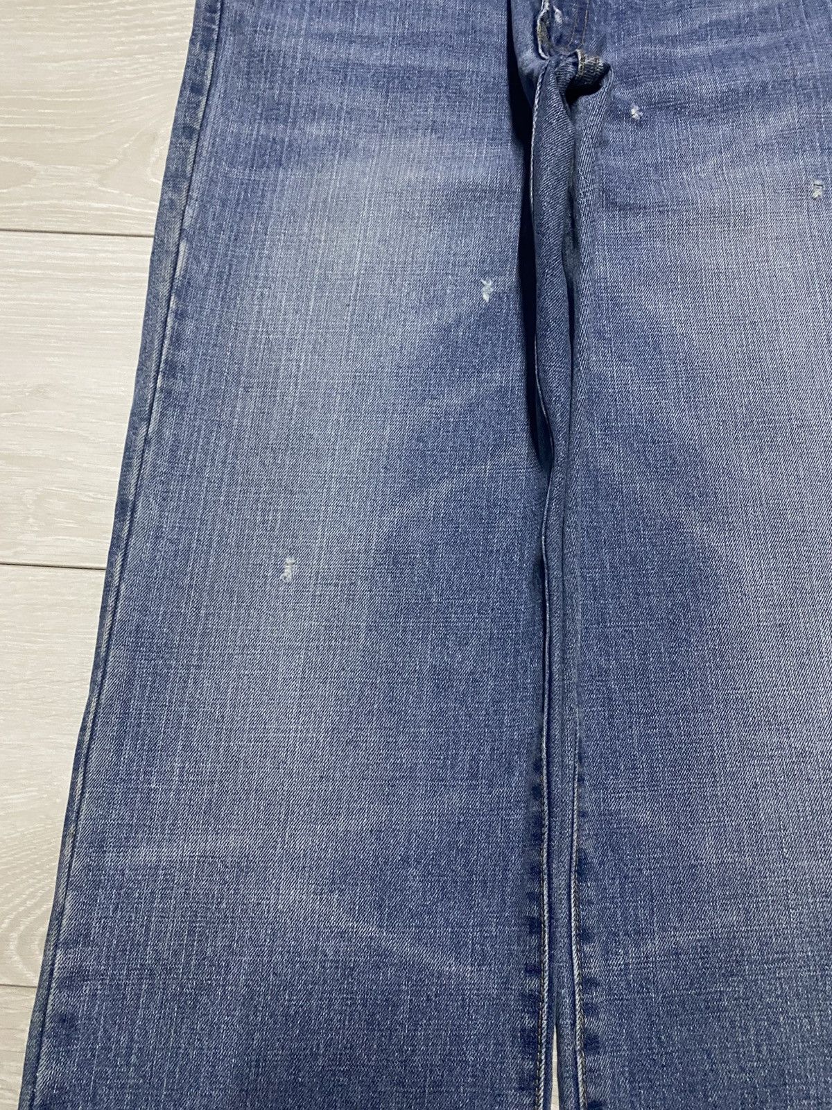Abercrombie & Fitch Vintage Ambercrombie & Fitch Blue Wash Distressed Loose Jean Size US 31 - 7 Thumbnail