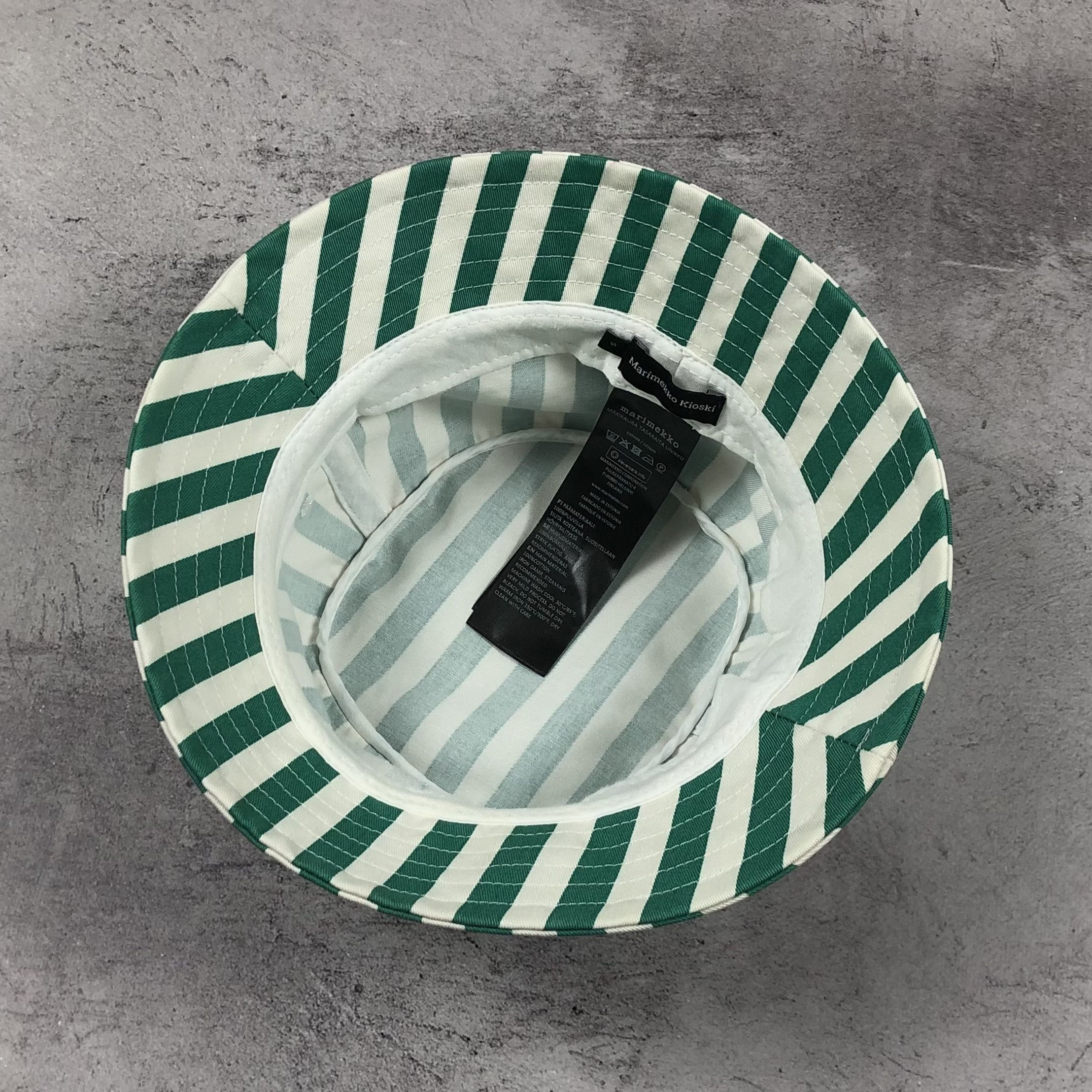 Marimekko Marimekko Kioski Tasaraita Bucket Hat Unikko Striped Floral Size ONE SIZE - 8 Thumbnail